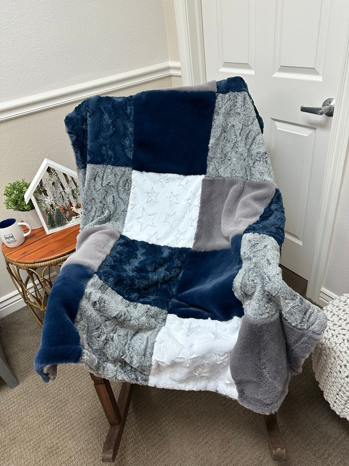 Blue and Grey Throw
