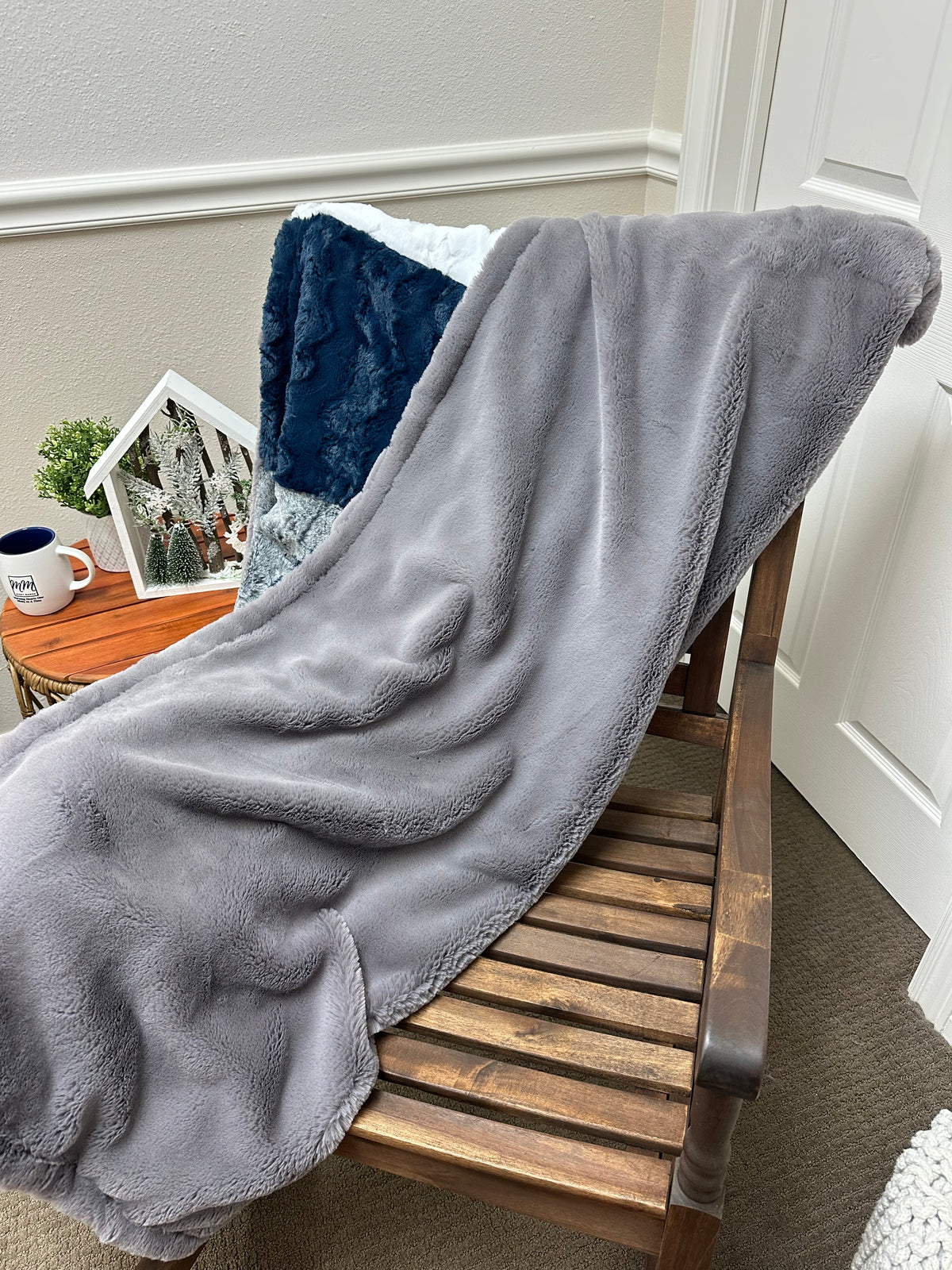Blue and Grey Throw