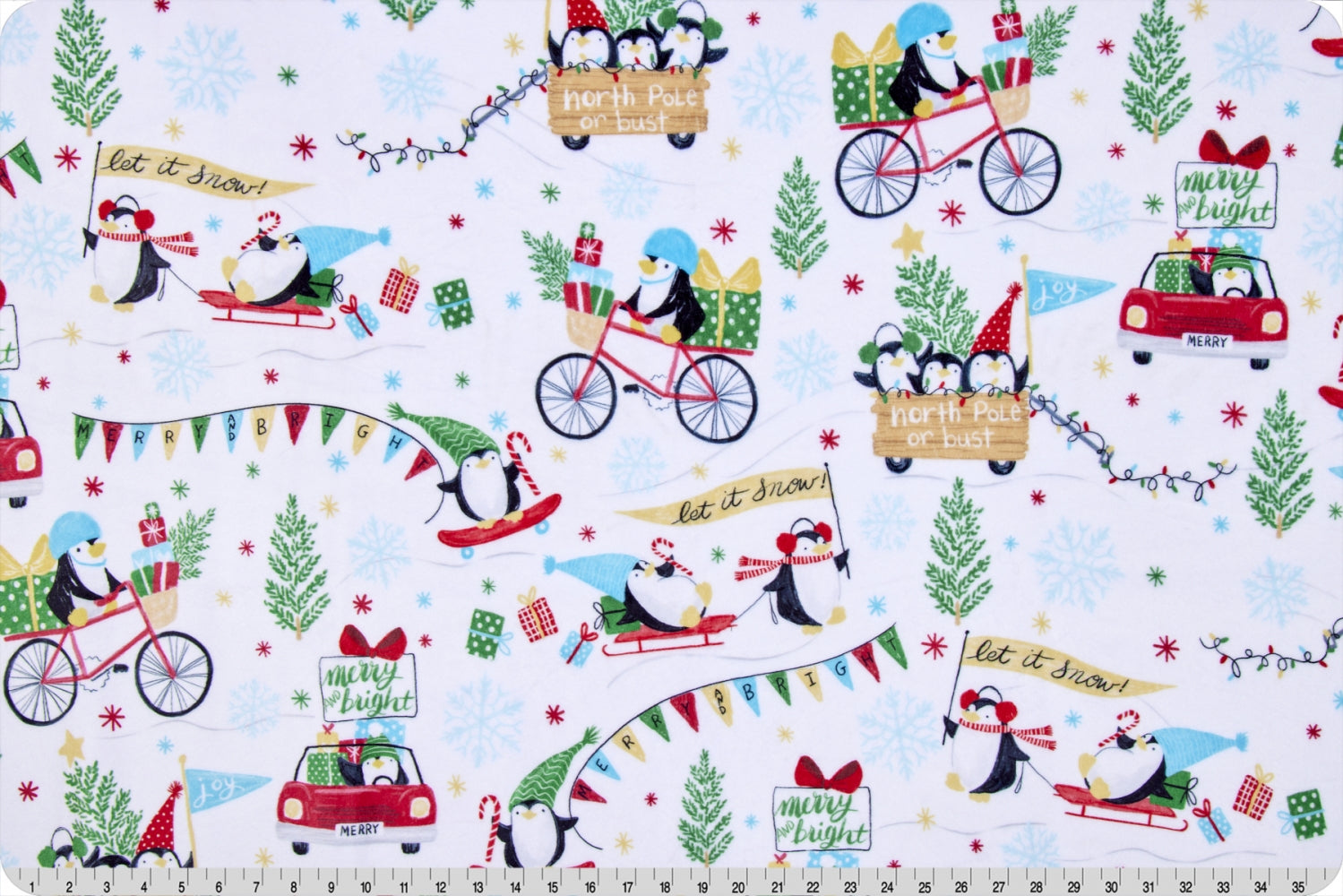 Penguin Christmas Print/Kelly Hide Simple Throw