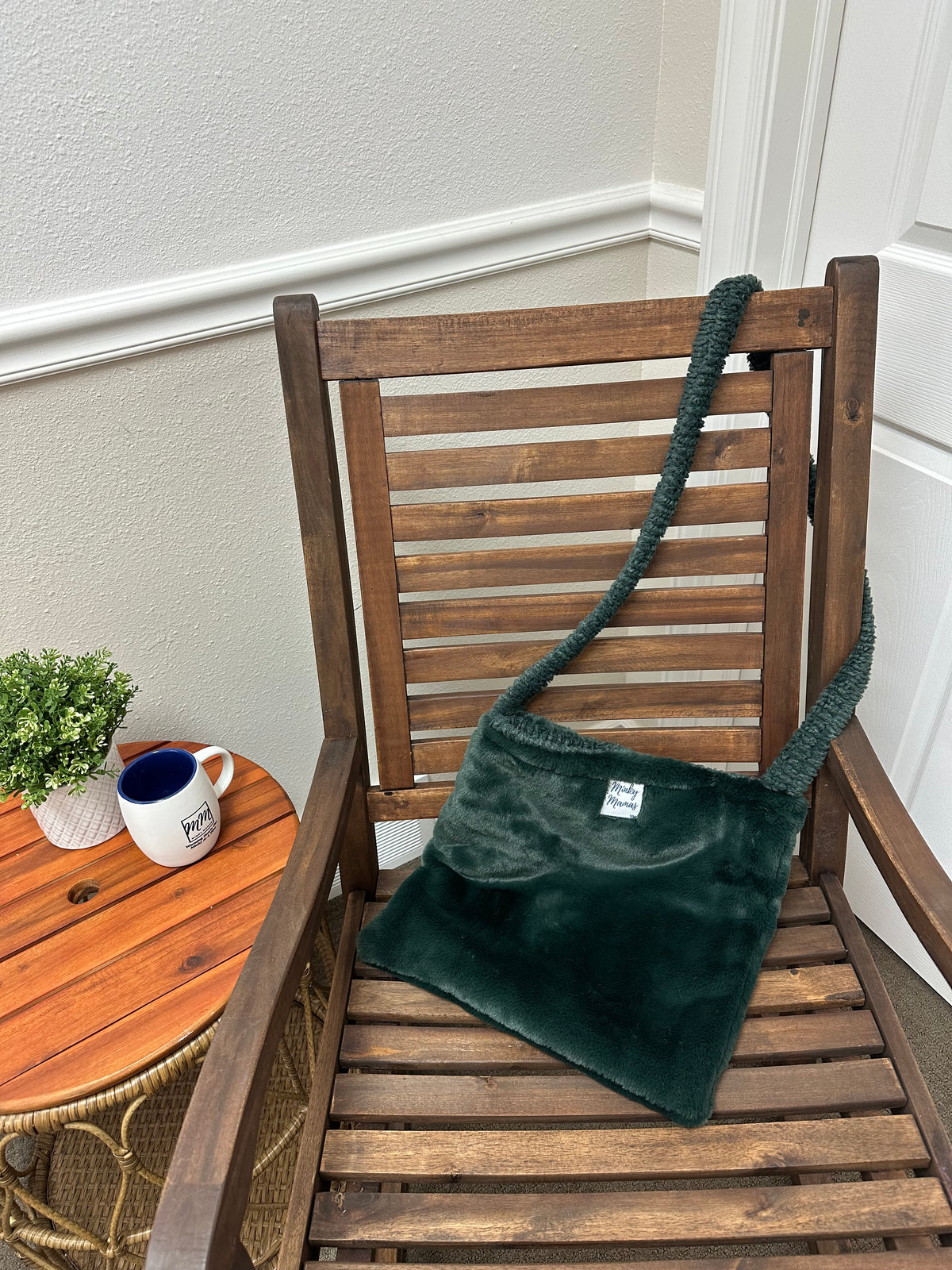 Green messenger bag