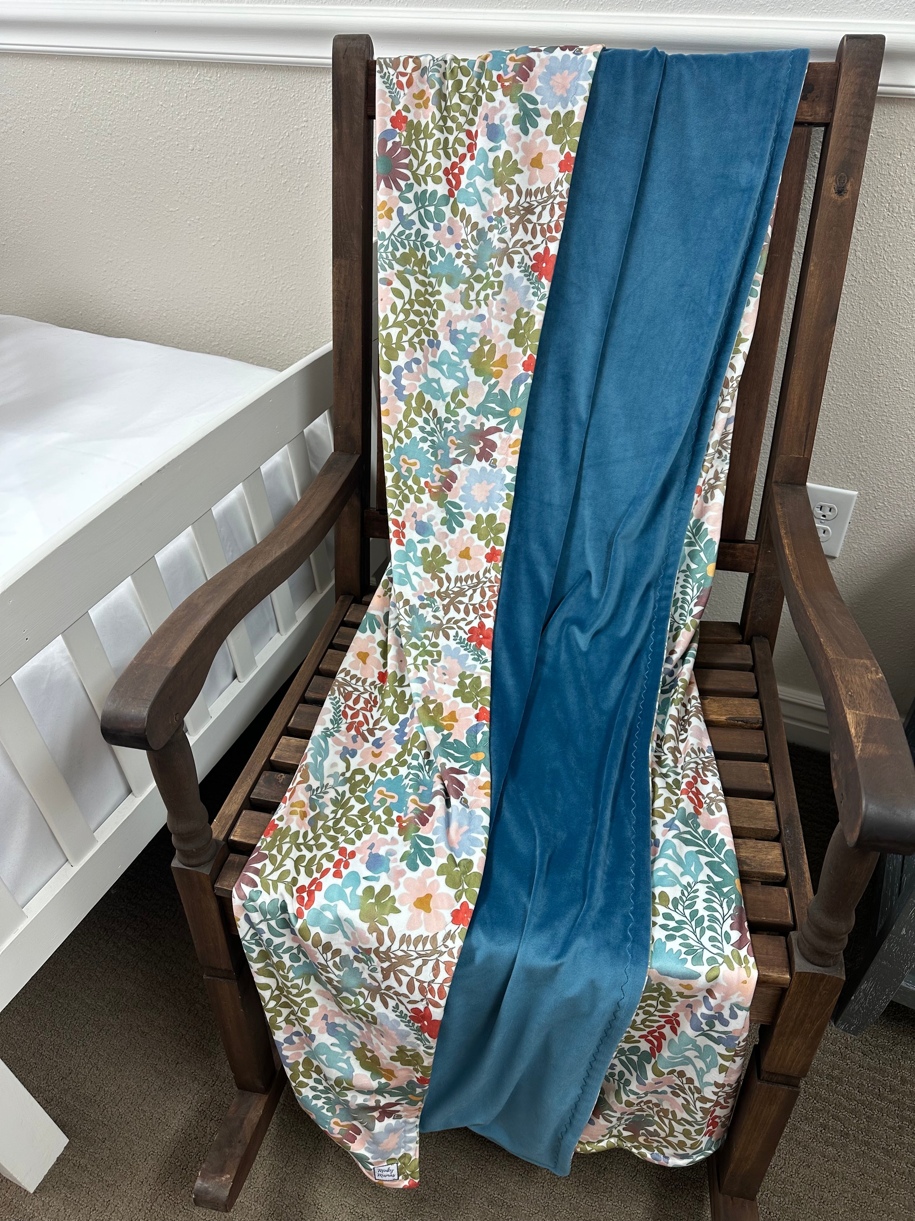 Floral/Poseidon 60”x72 Marshmallow