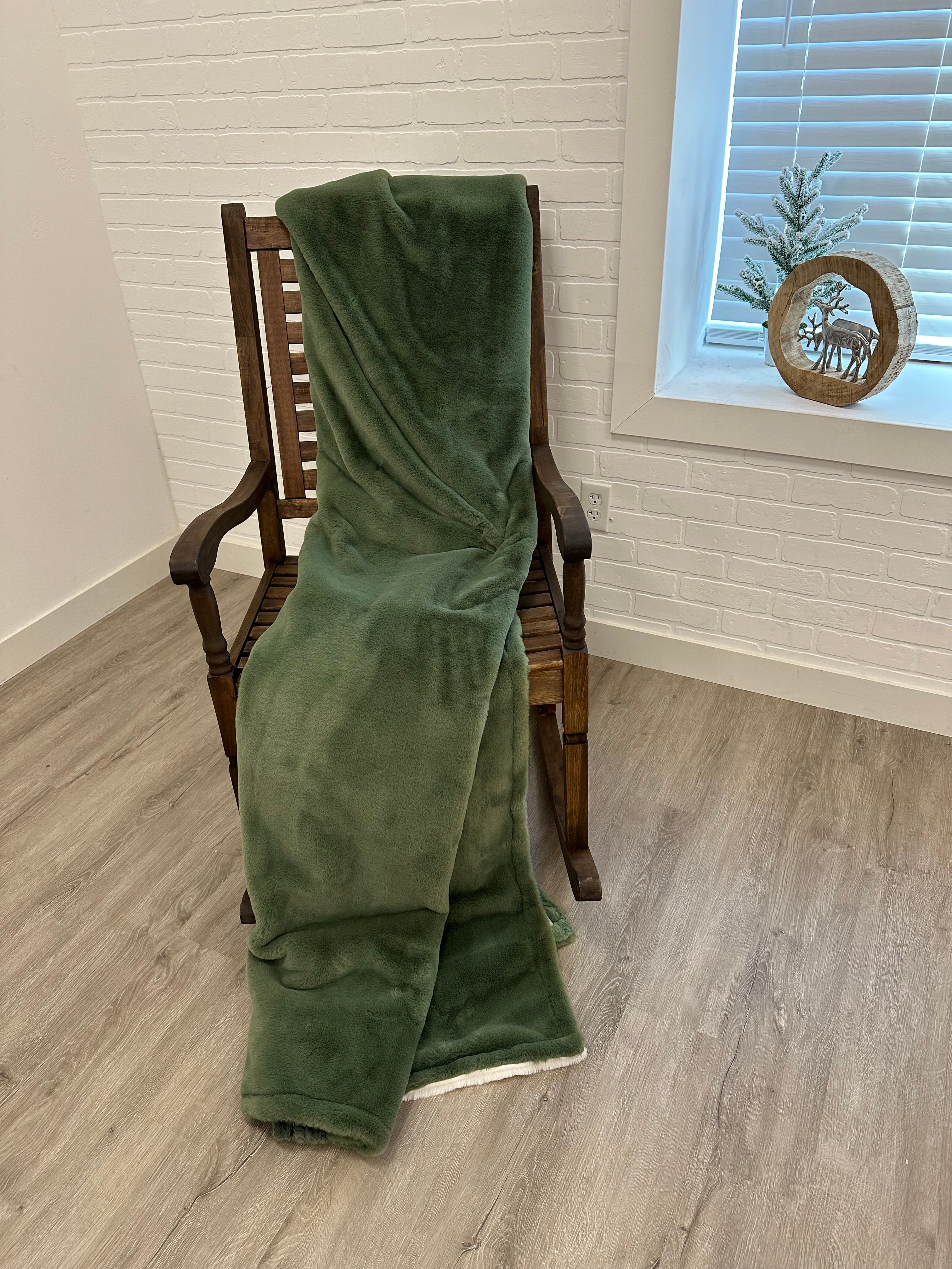 Green and Cream Minky Mama