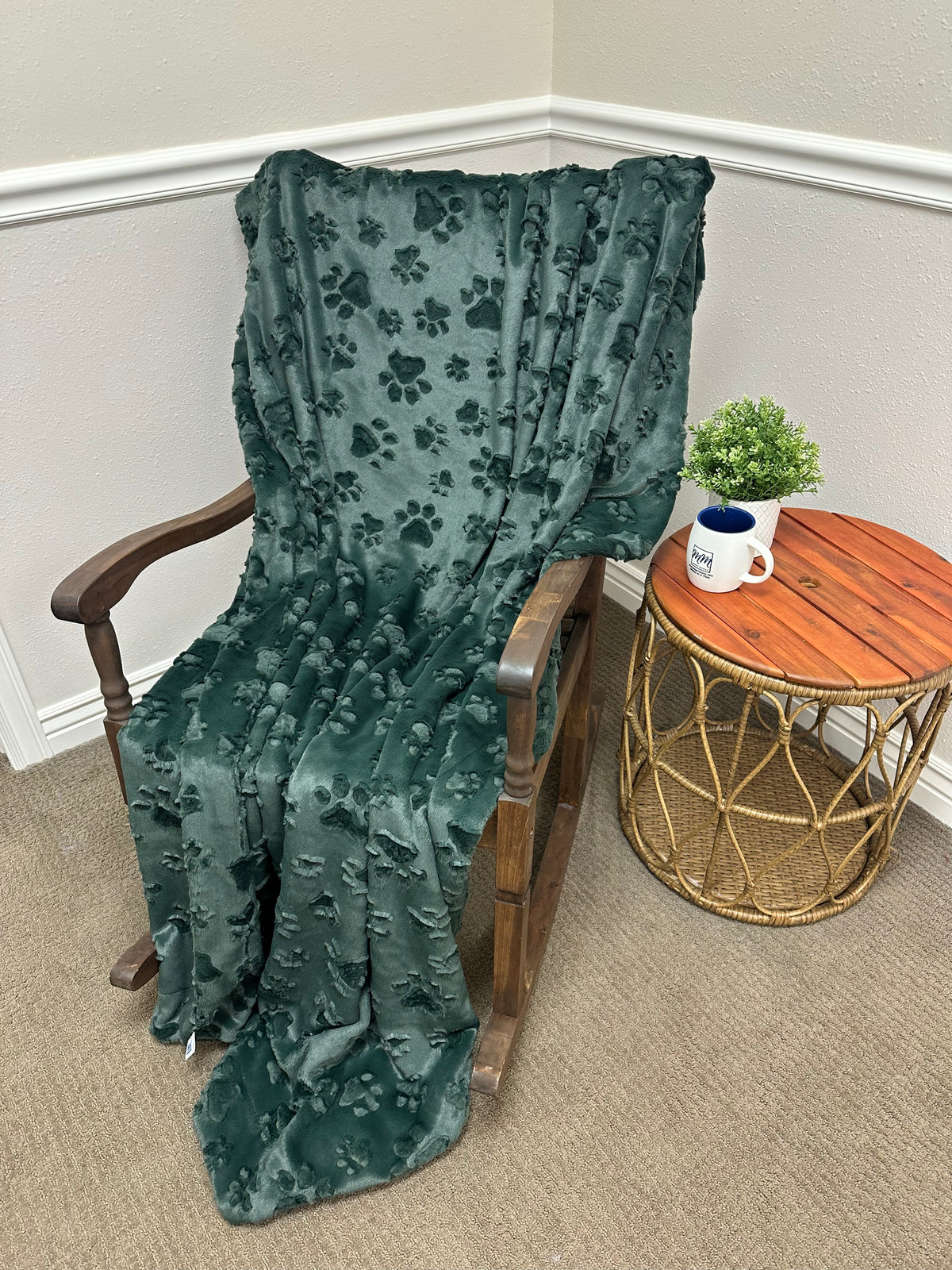 Embossed paw minky mama