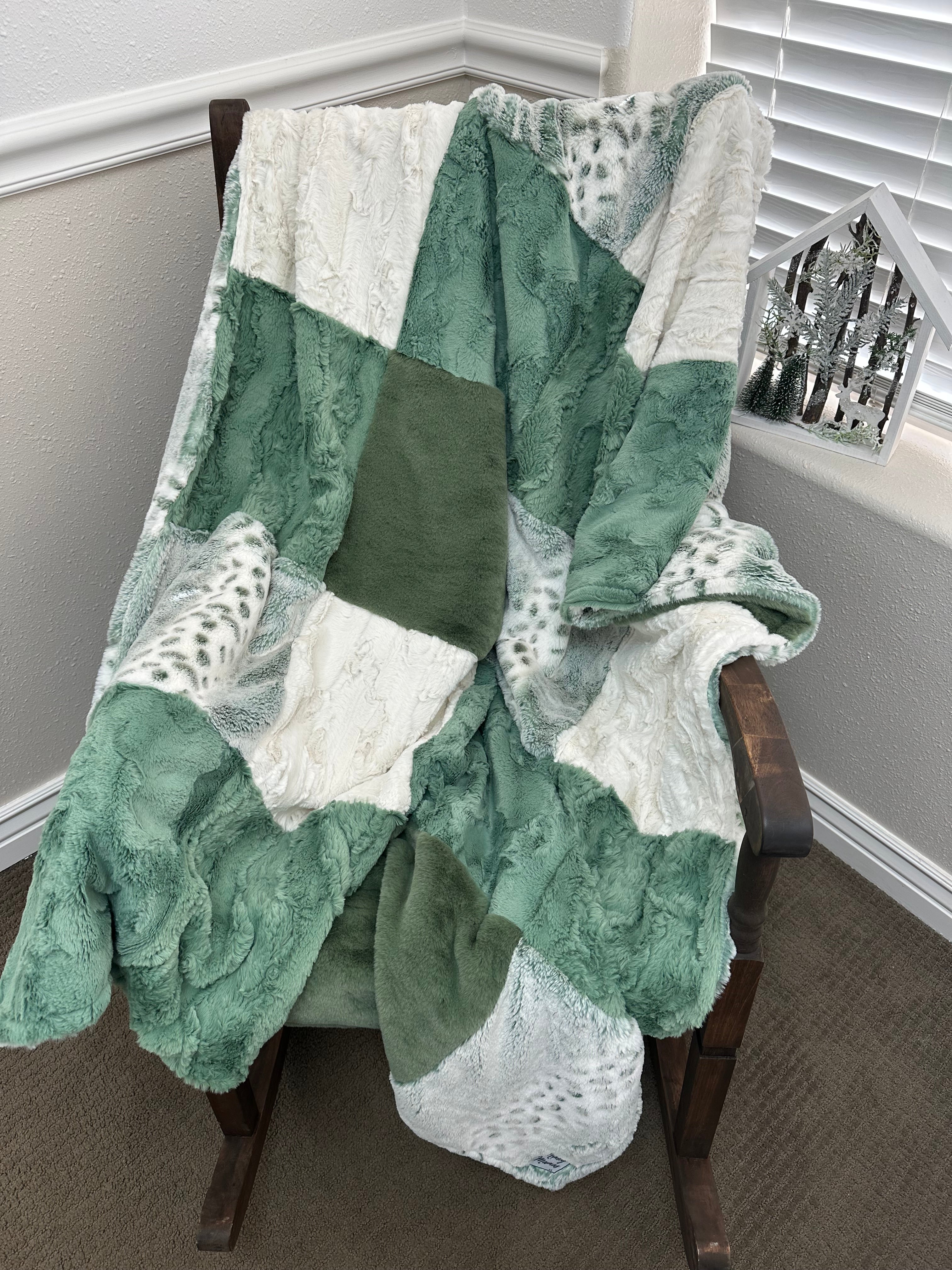 Green Artic Bunny Throw