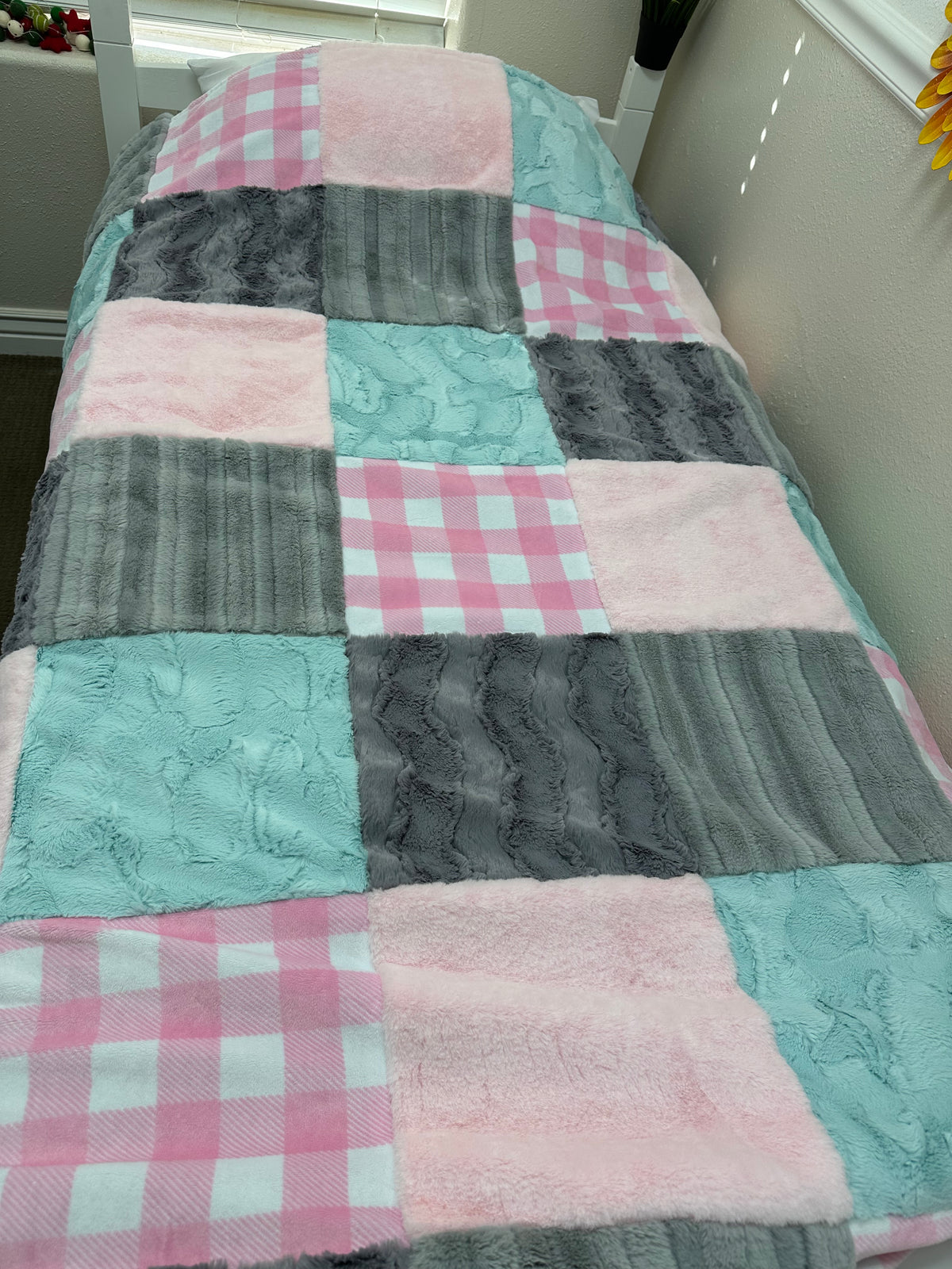 Missfit pink and blue Minky Mama