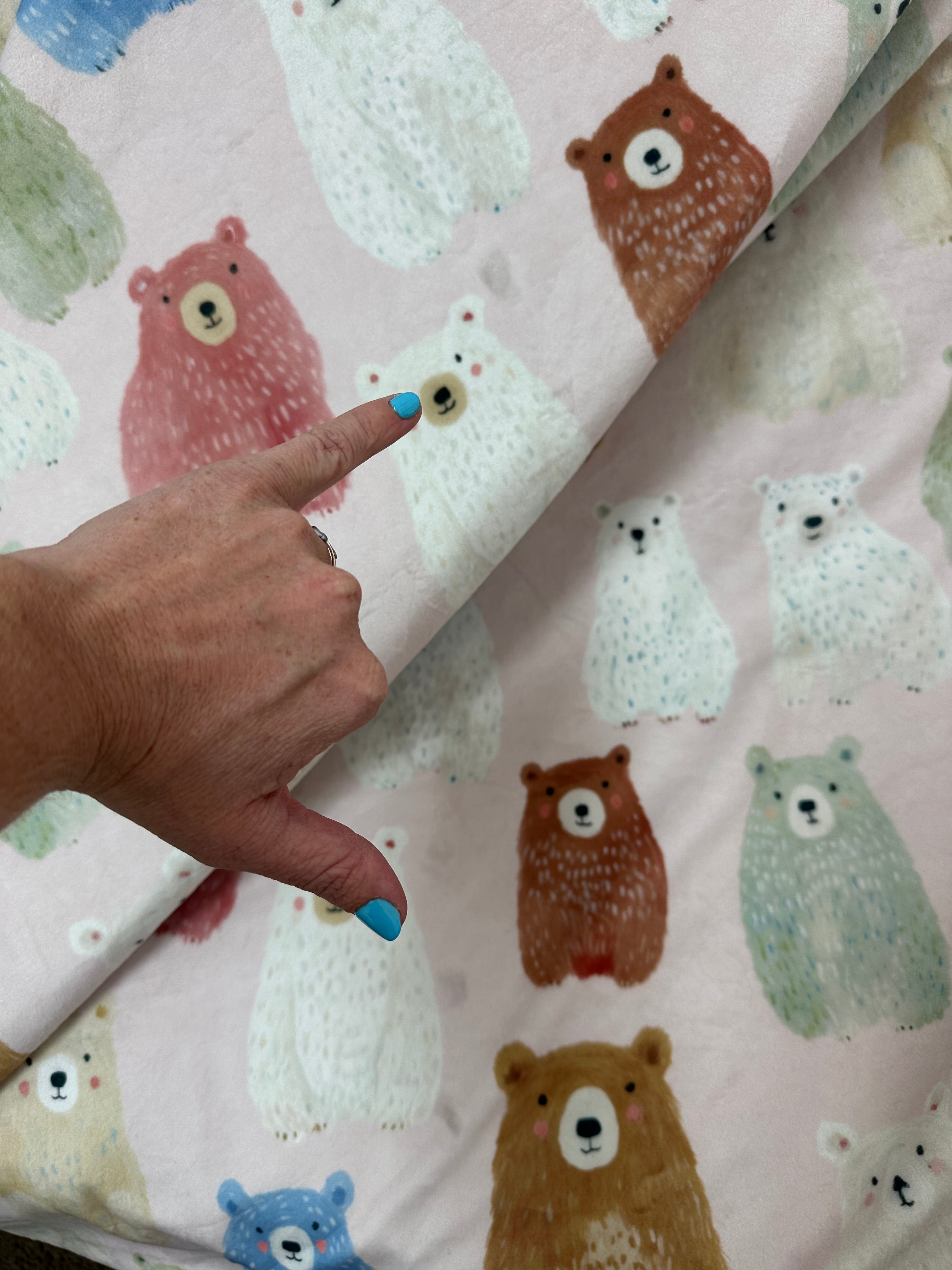 Misfit Pastel Bears Throw