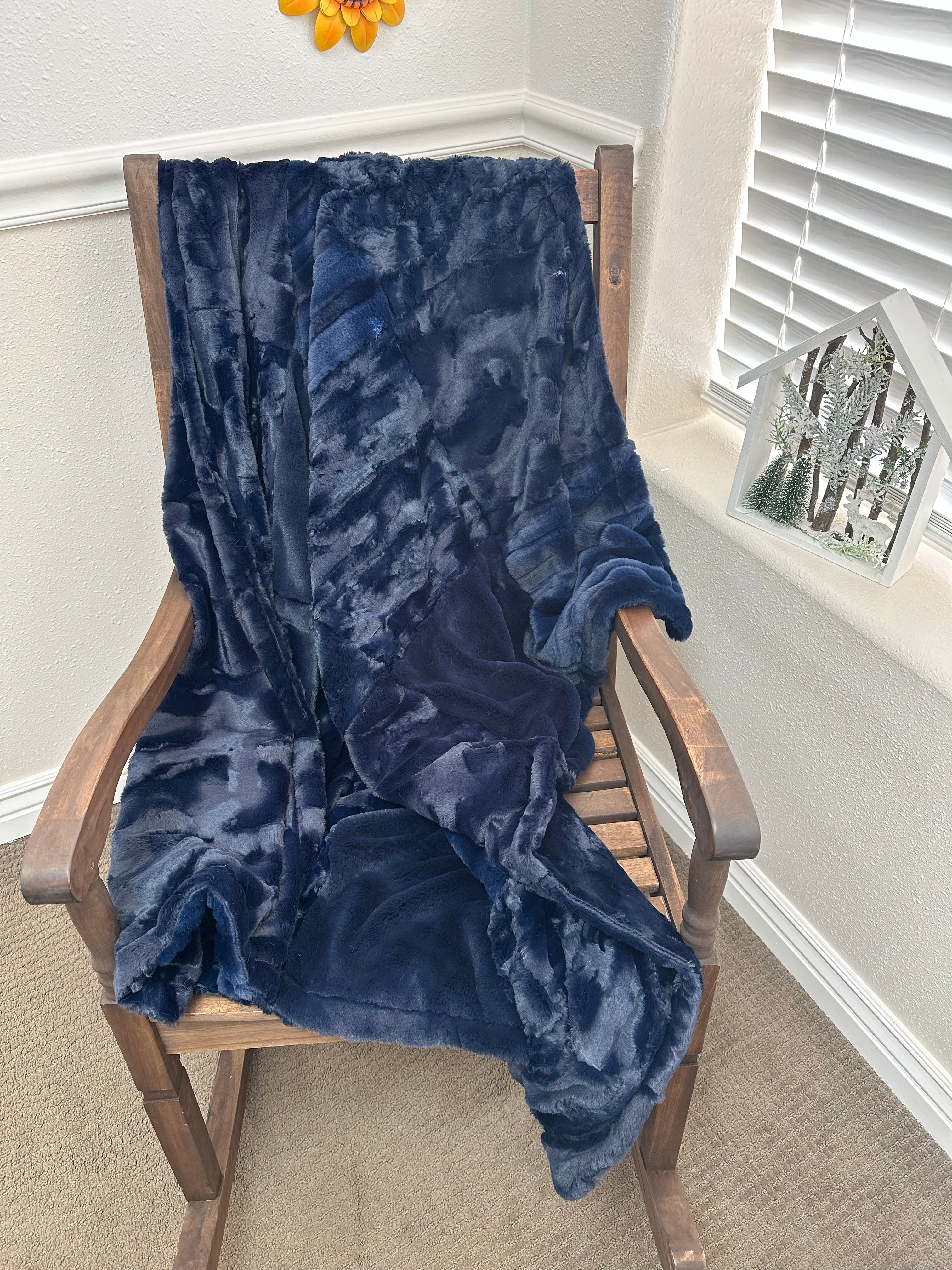 Navy Blue Throw