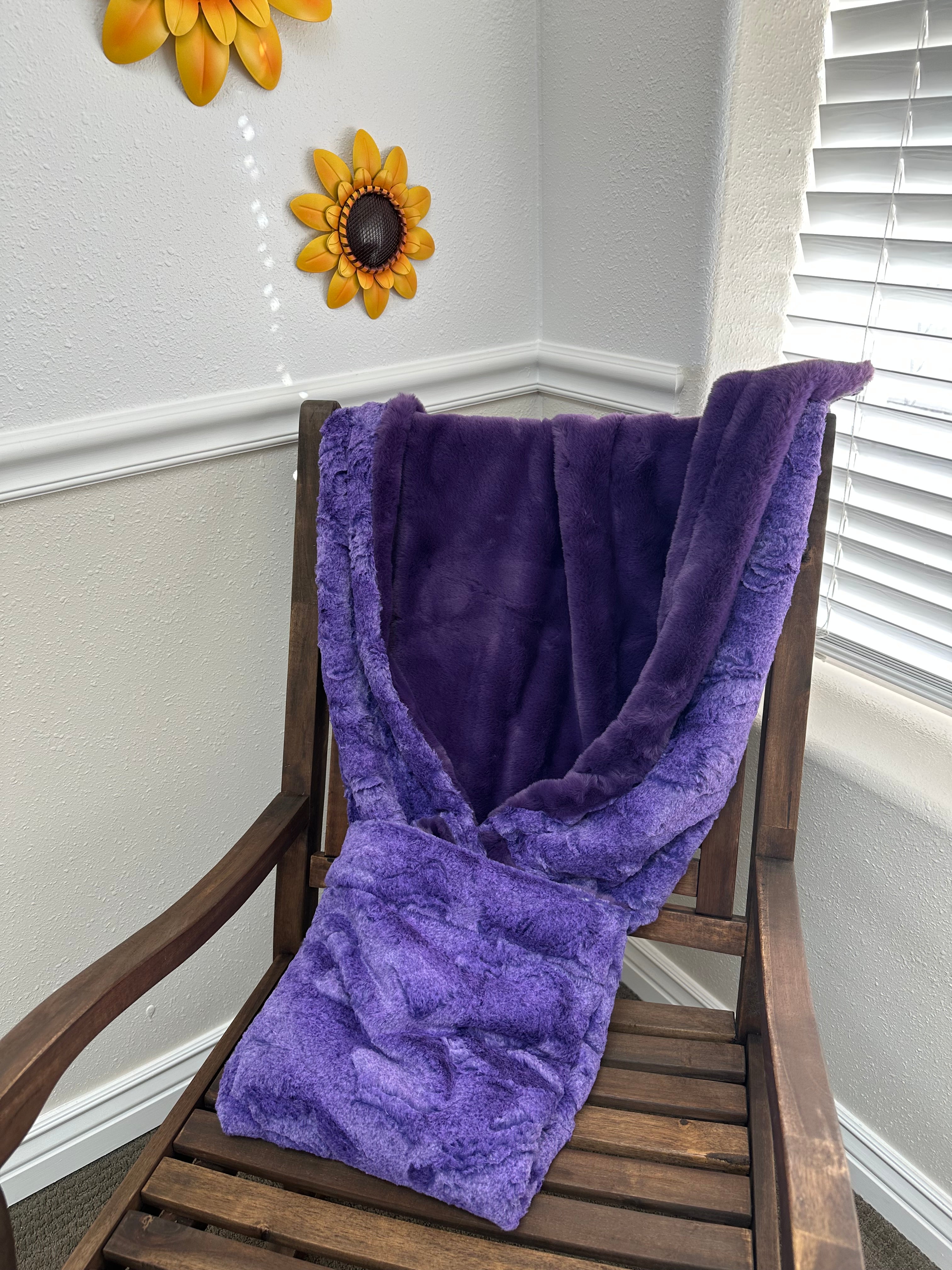 Purple travel pillow