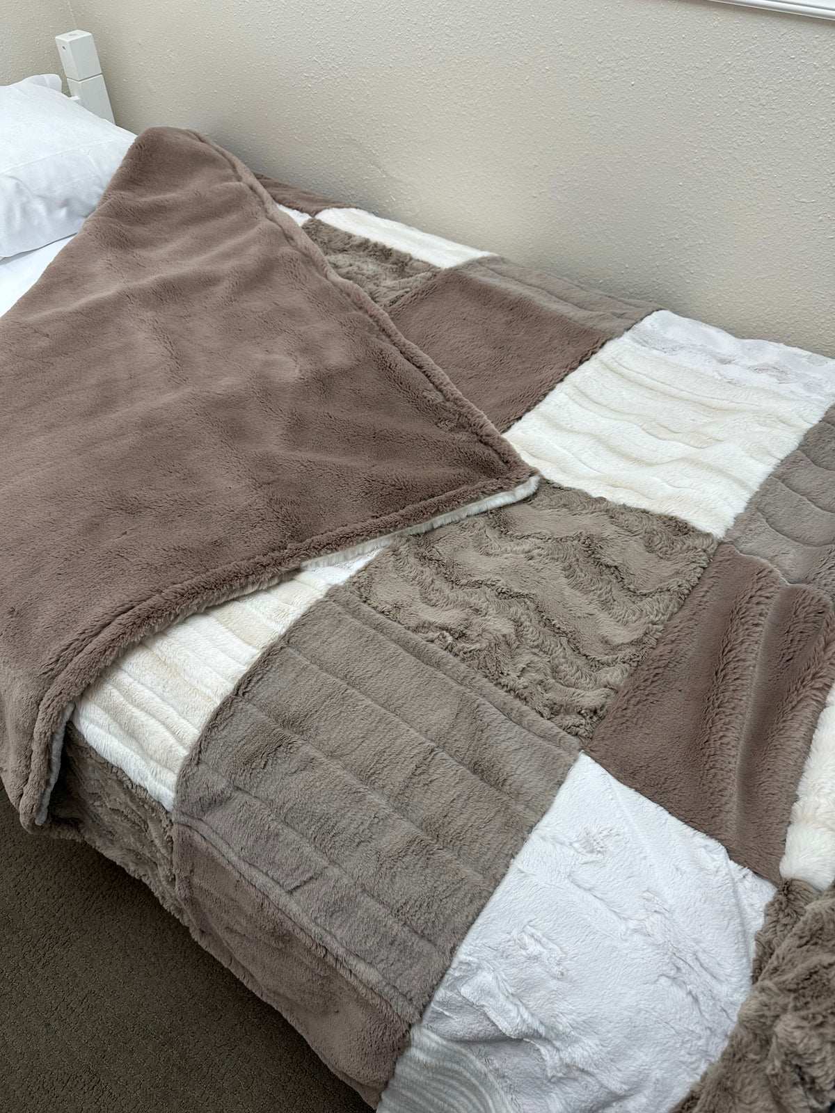 Taupe Bunny Minky Mama