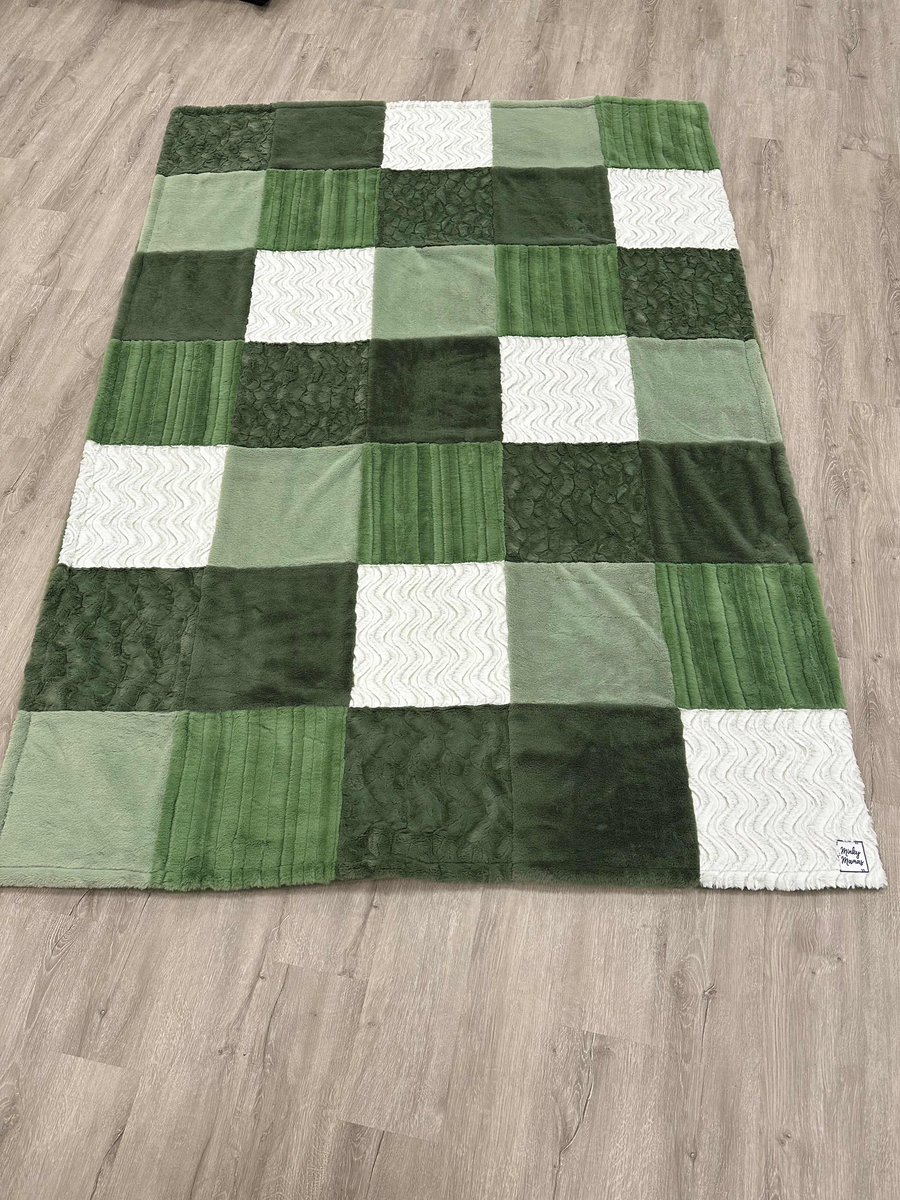 Shades of Green Minky Mama