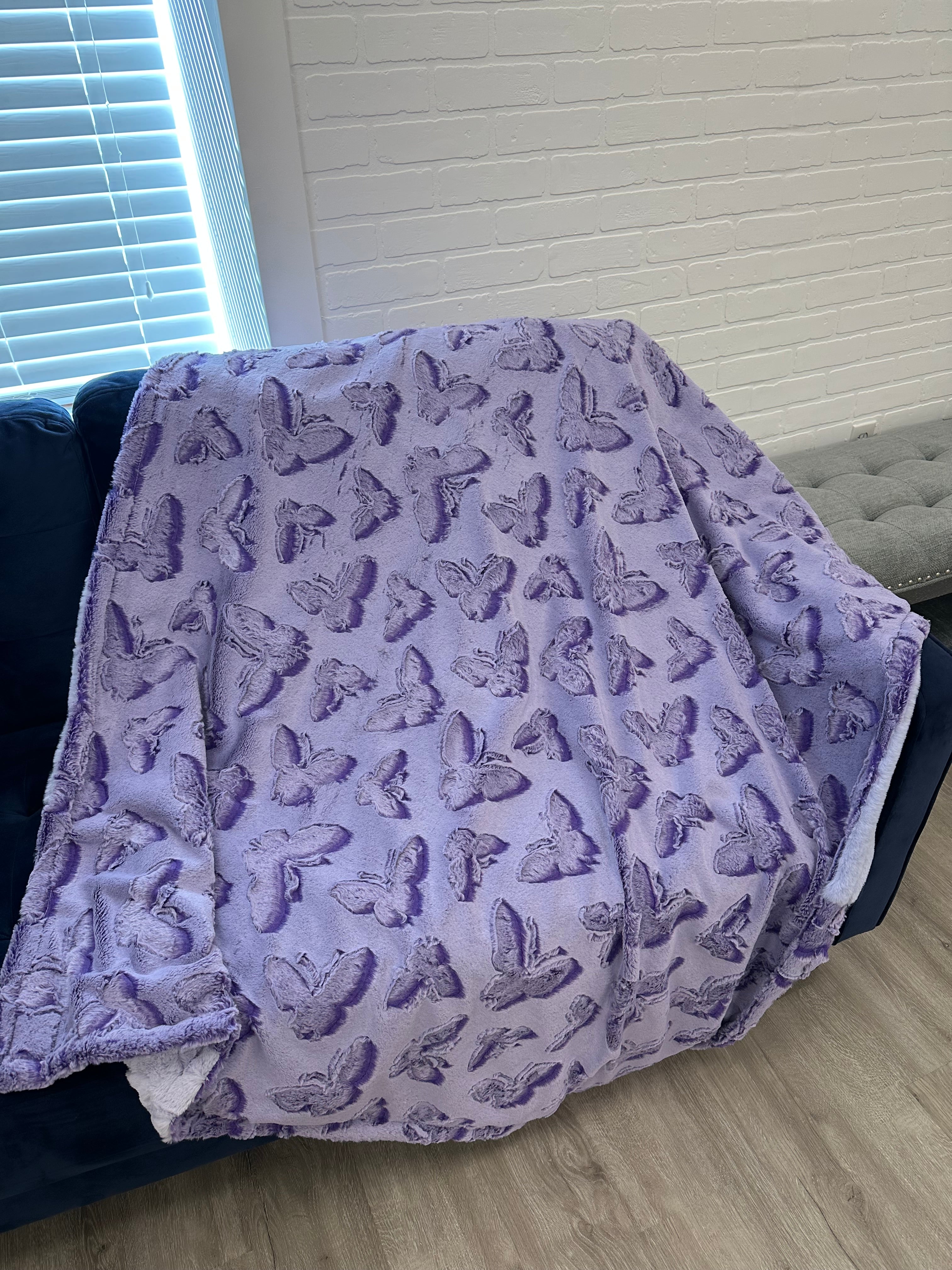 Purple Butterfly Throw