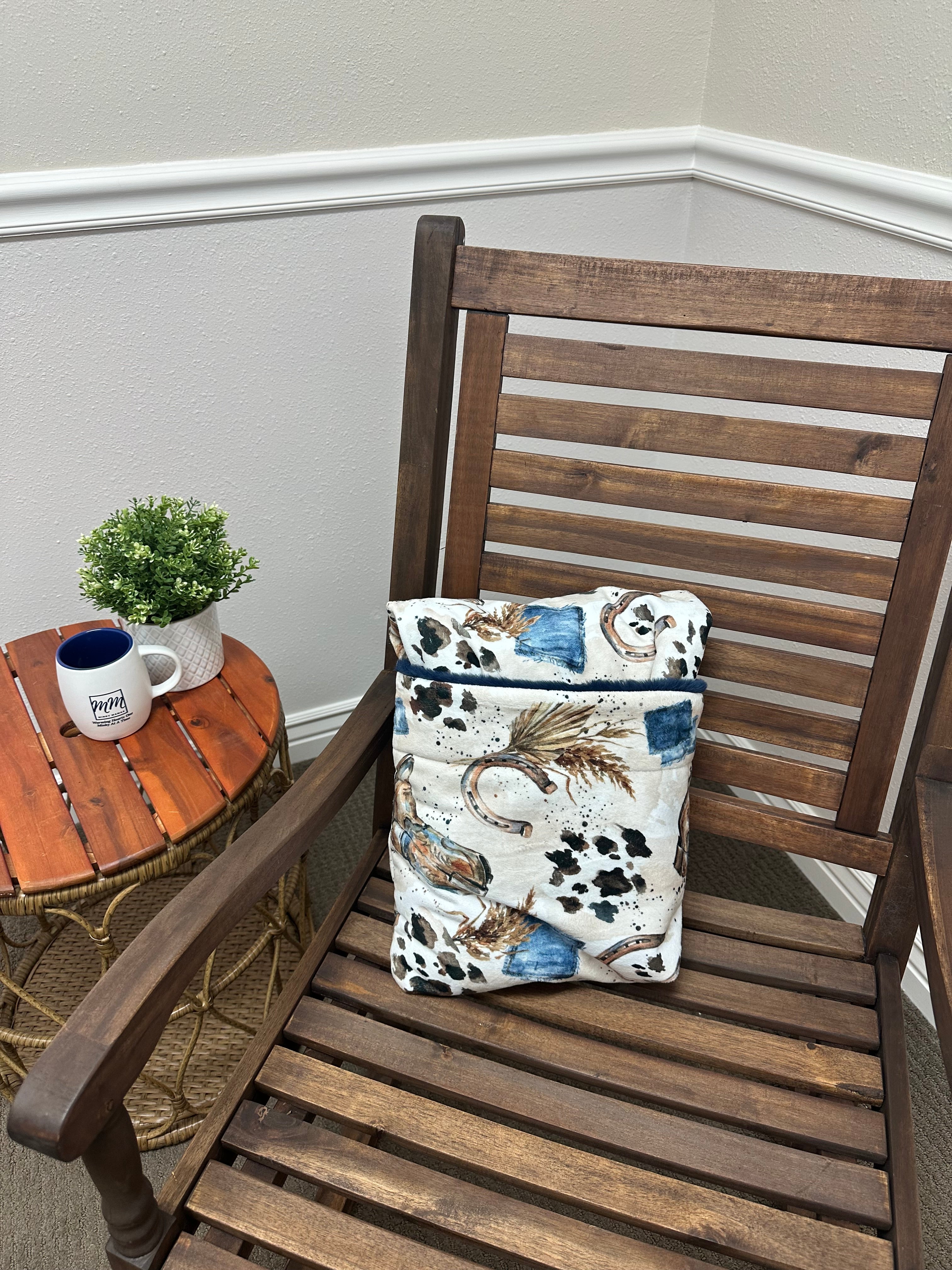 Cowboy Cuddle Travel blanket