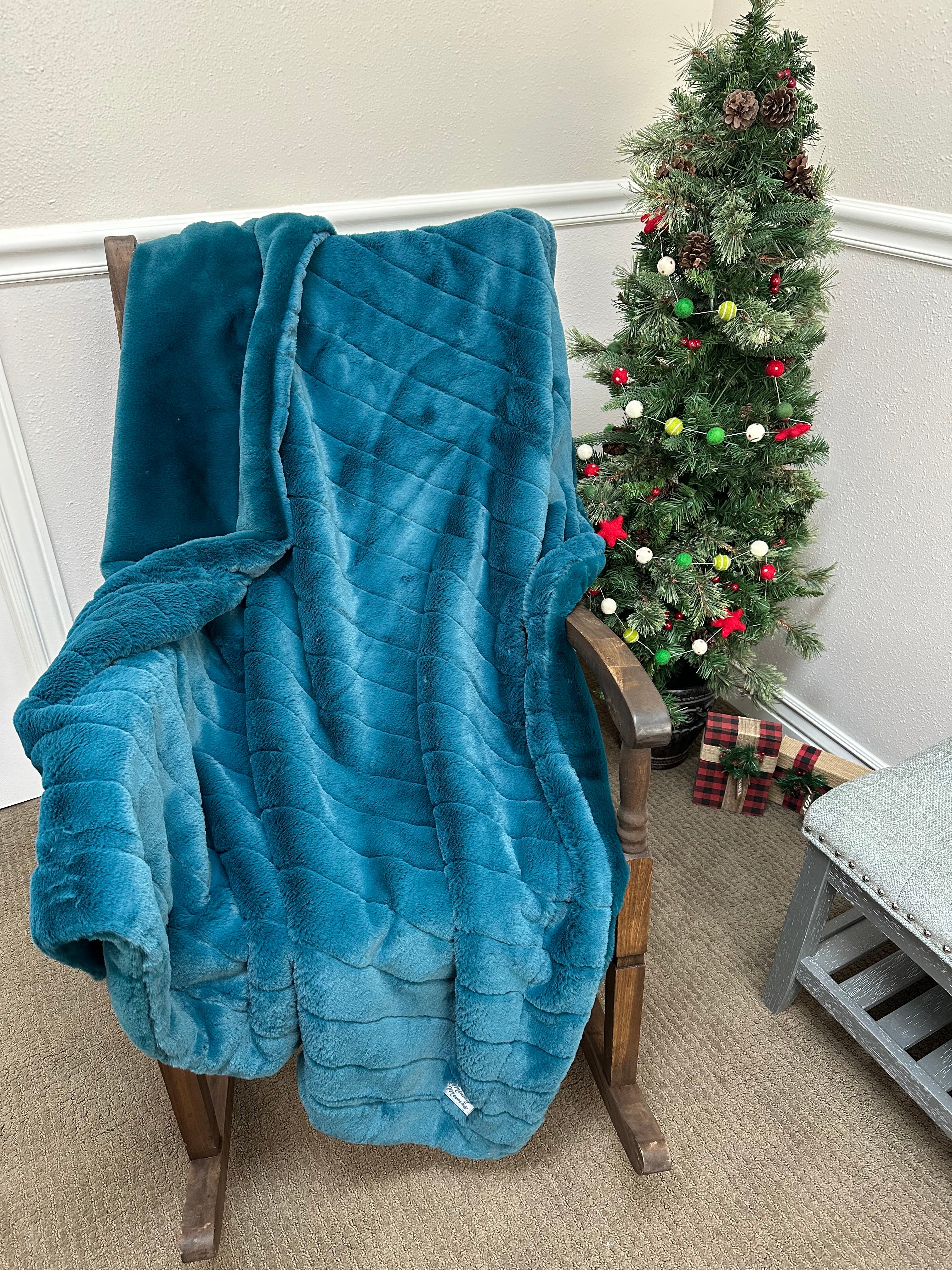 Teal Simple Throw