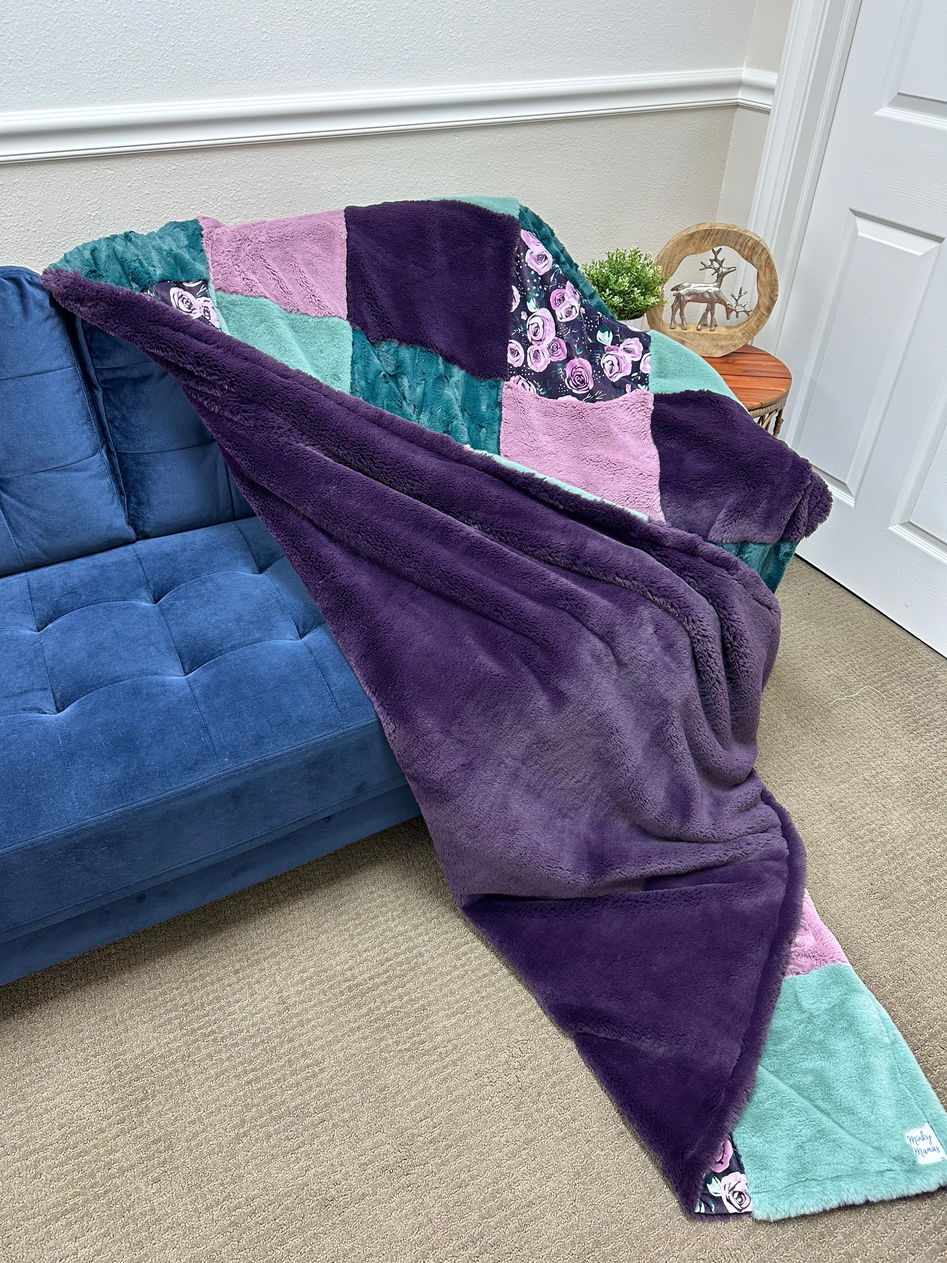 Floral Lush Bunny Minky Mama