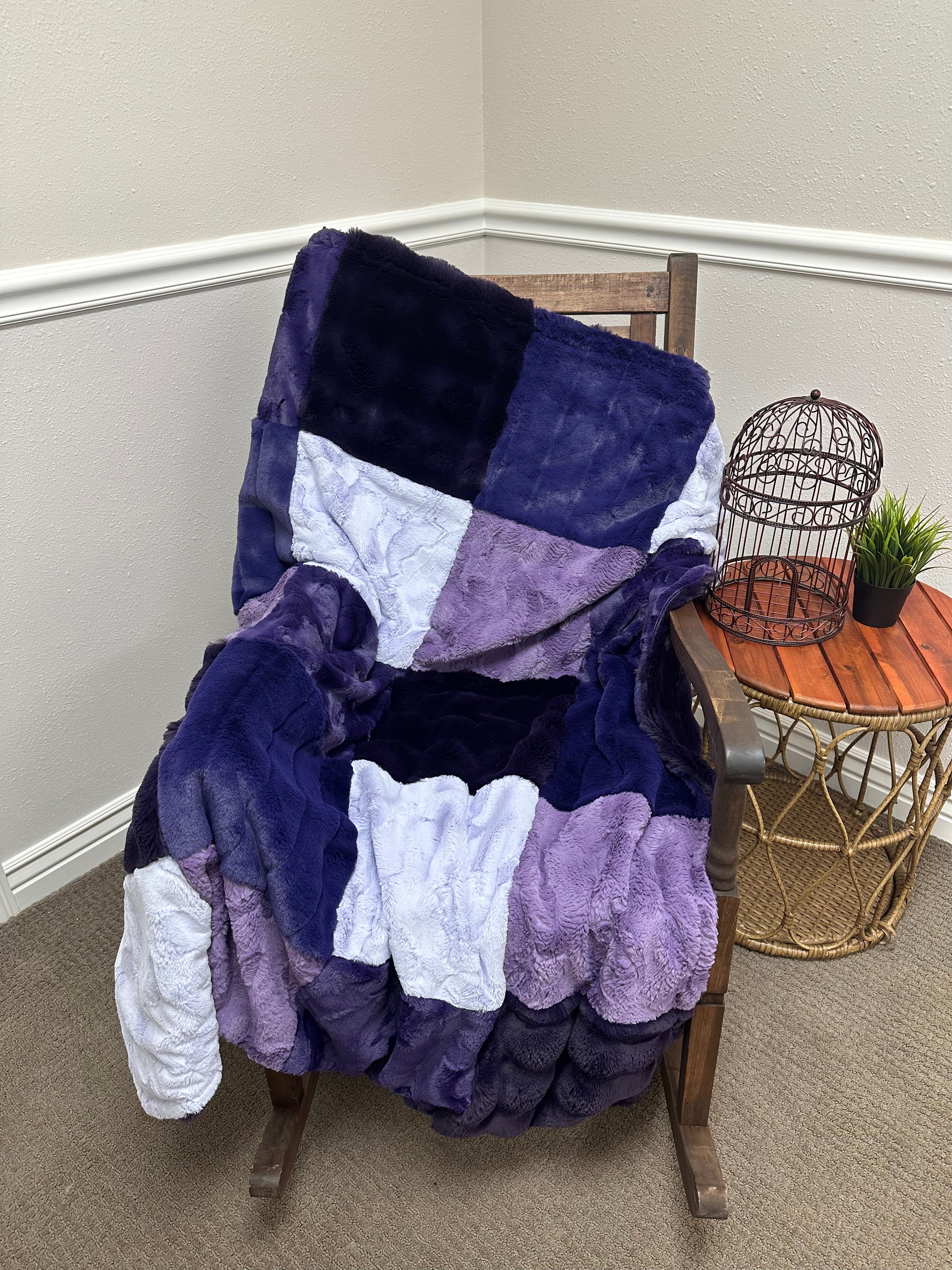 Purple velvet PowderPuff