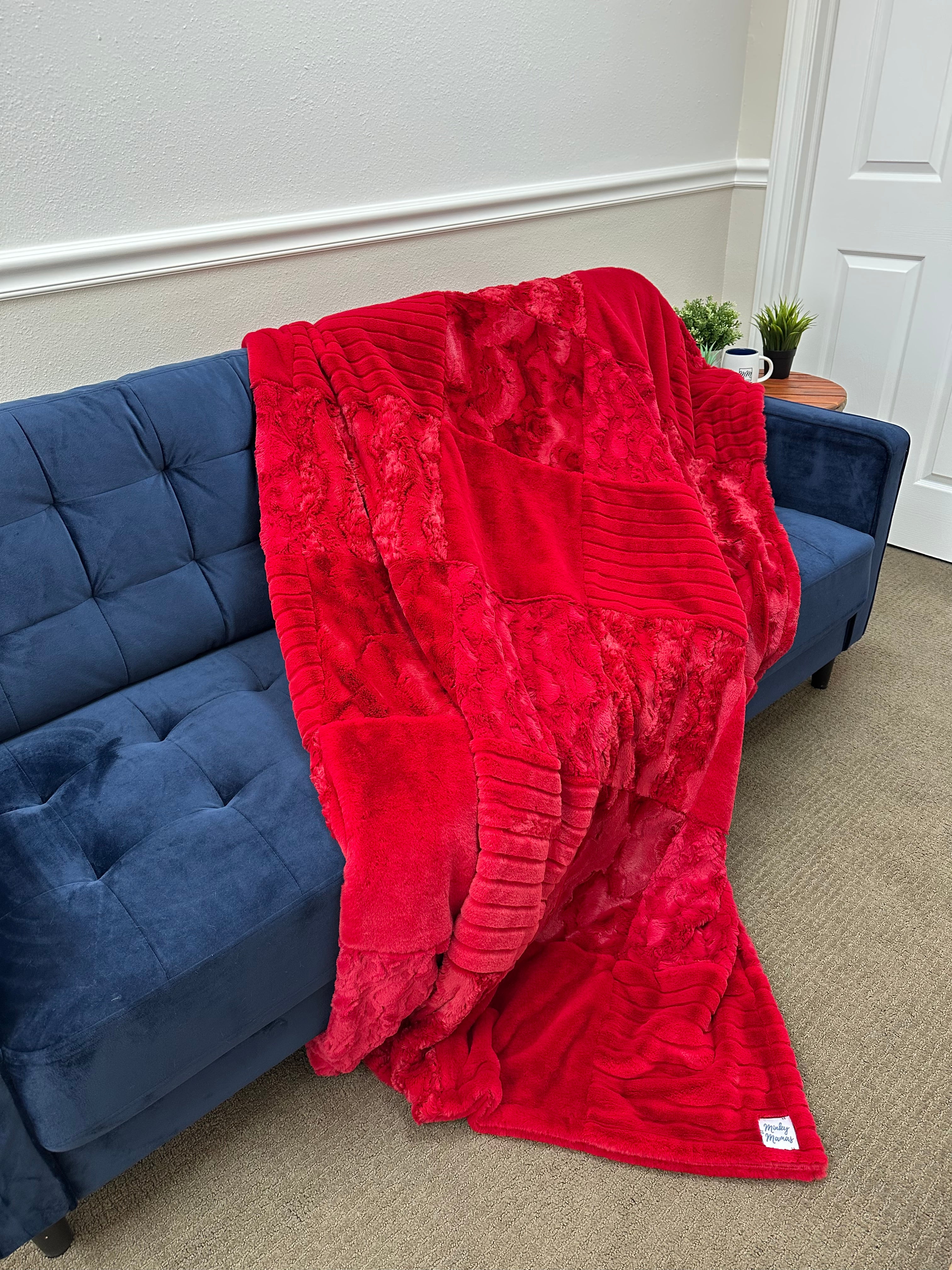 All red Minky Mama