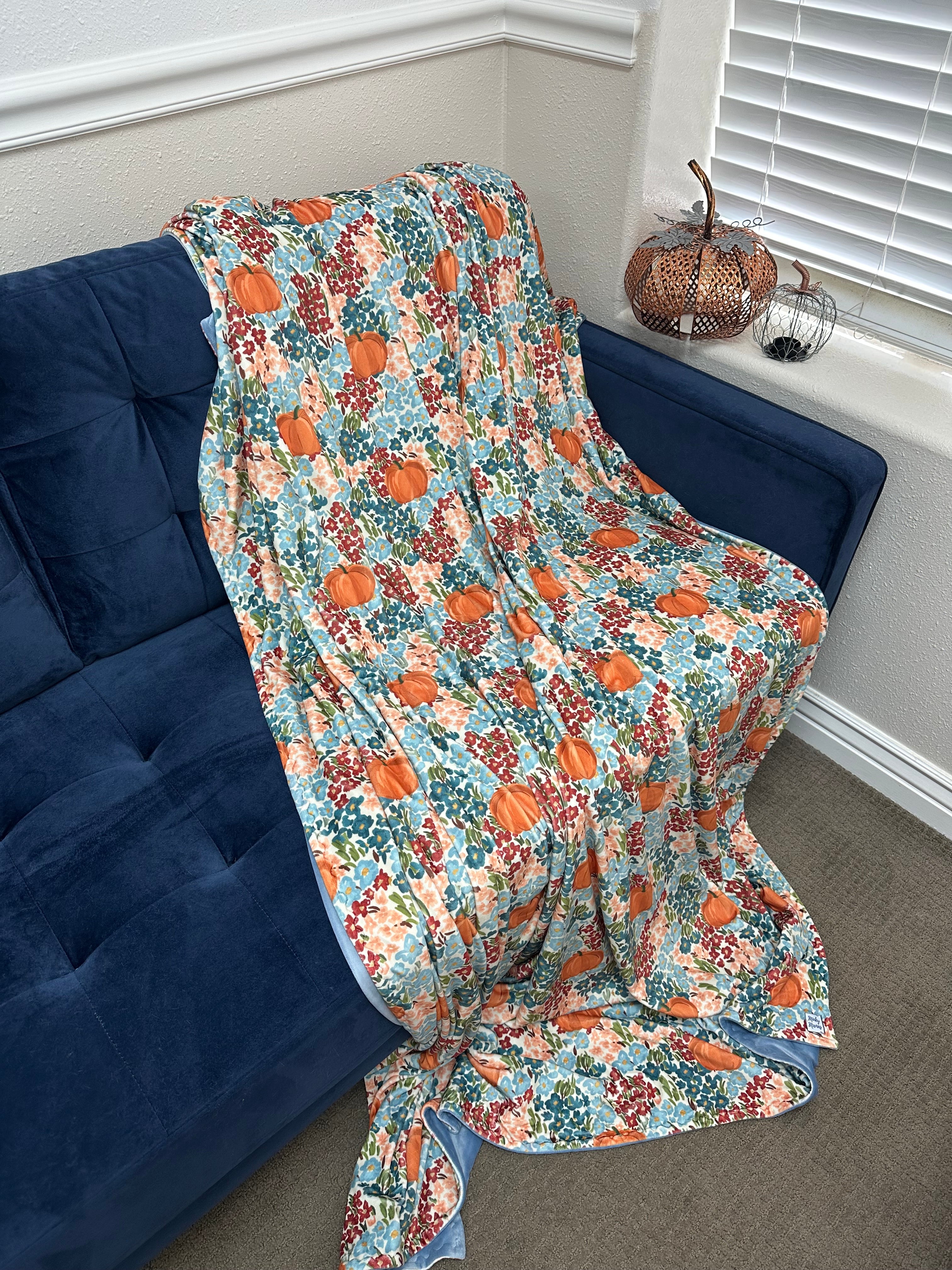 60”x72” Pumpkin Denim Marshmallow