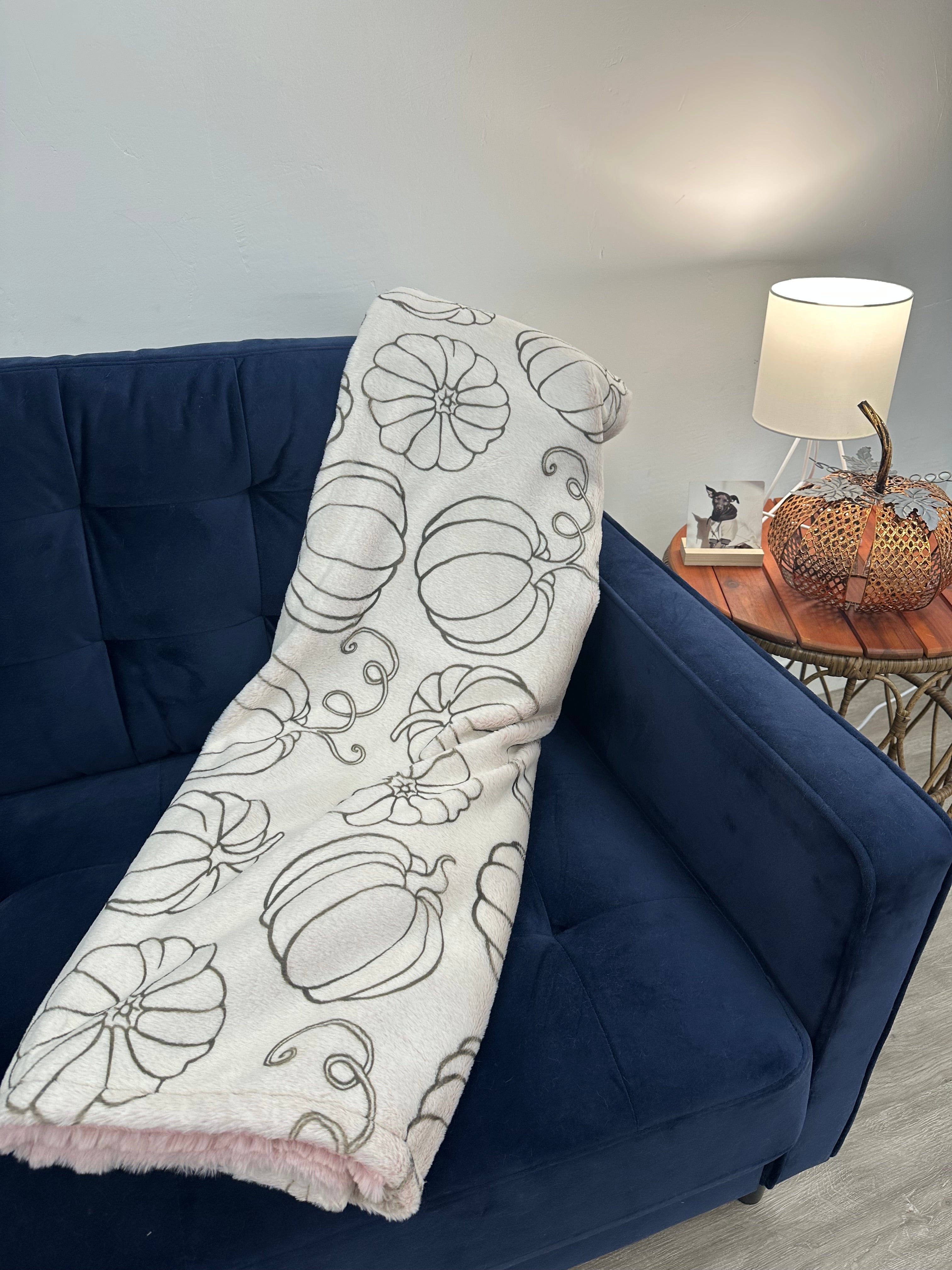 Pink Pumpkin Throw