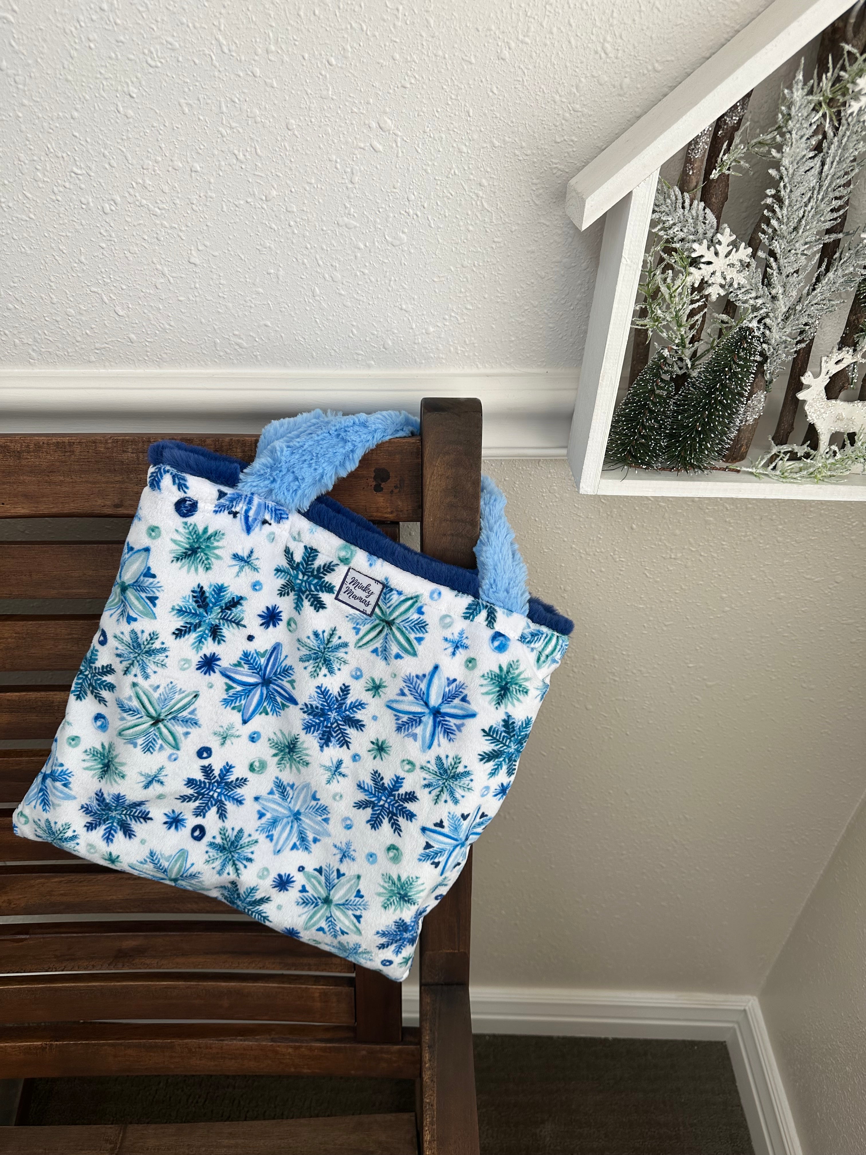 Blue Snowflake Small Bag