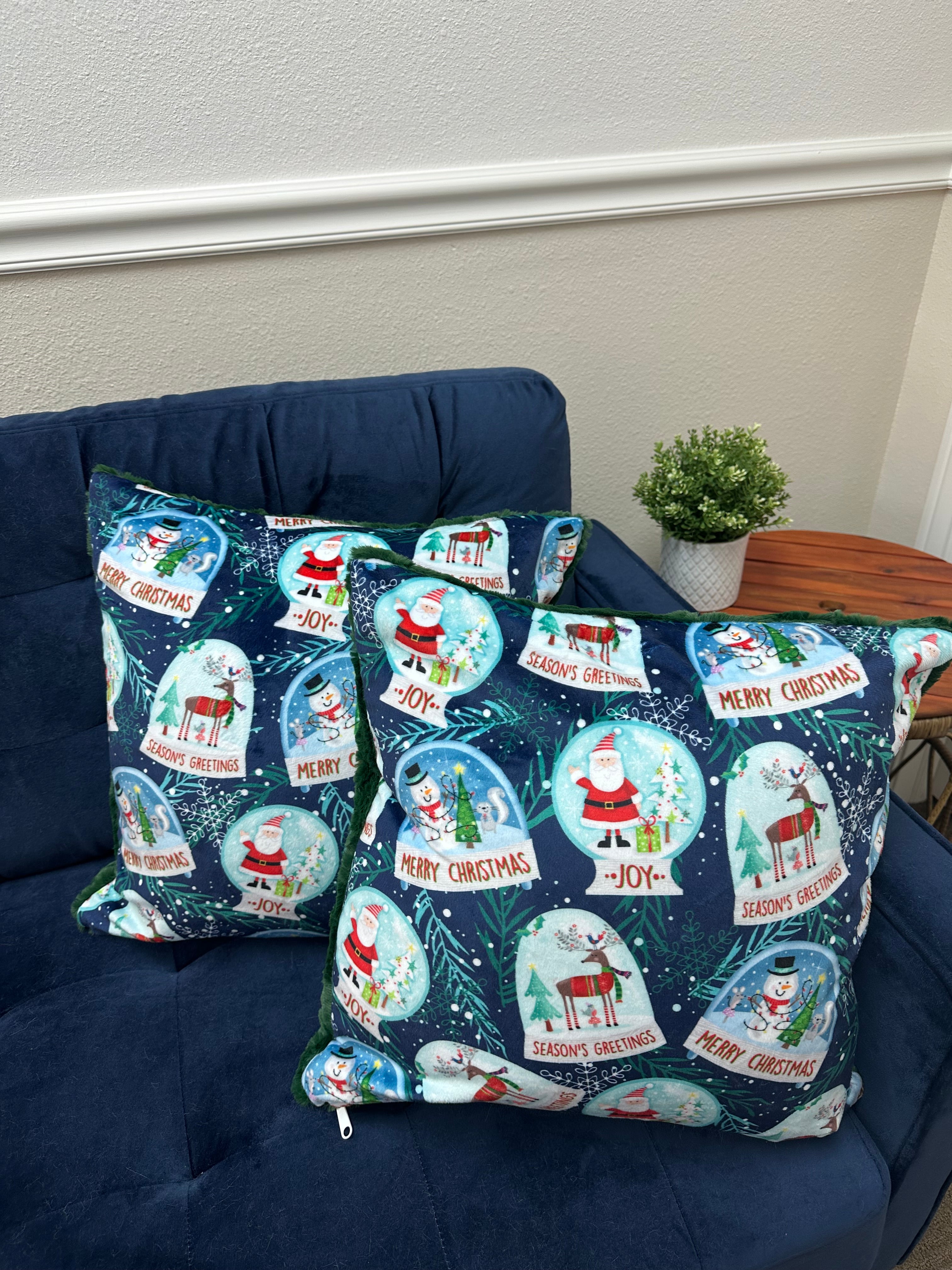 Snow Globe Throw Pillow Covers