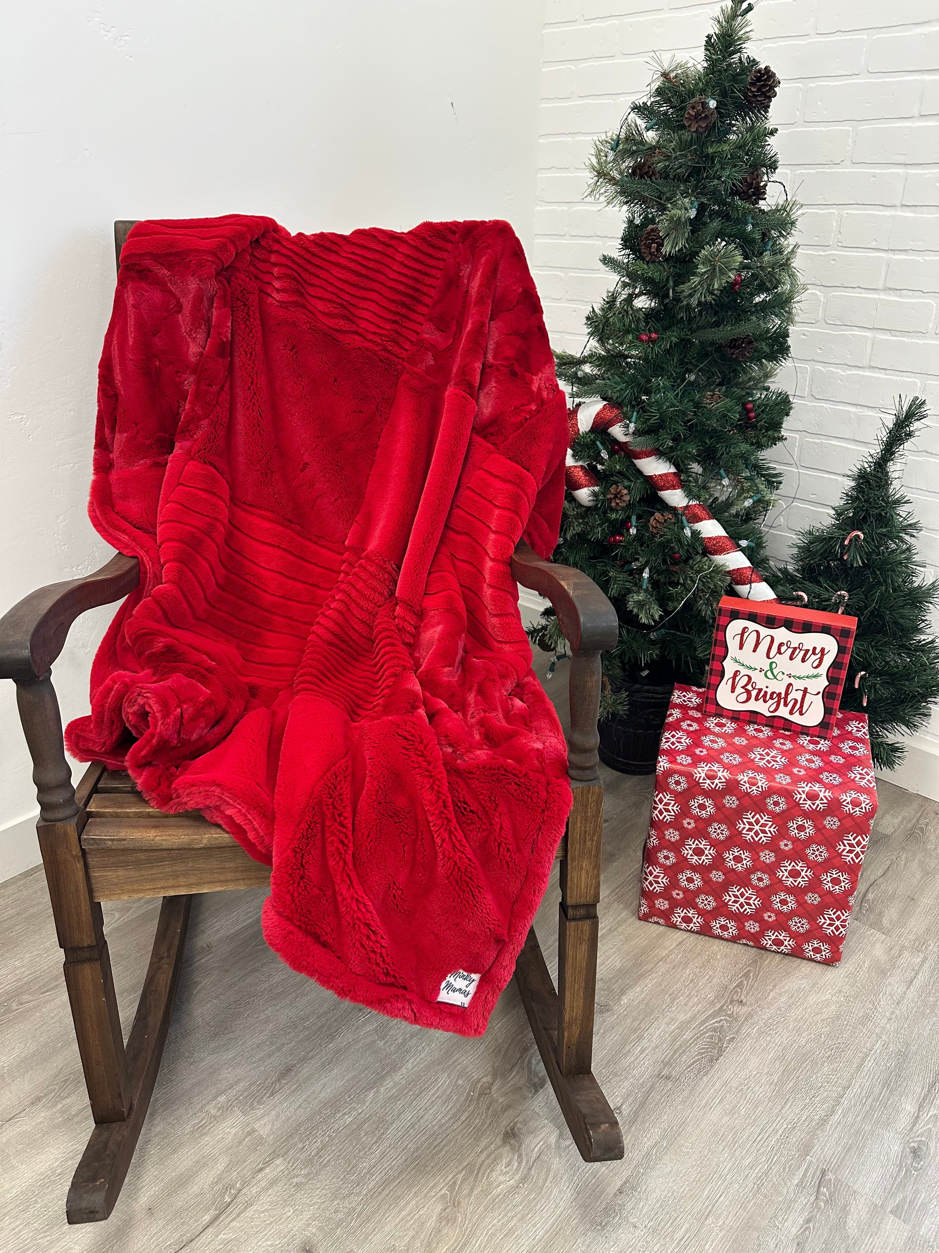 Crimson Comfort Holiday Throw