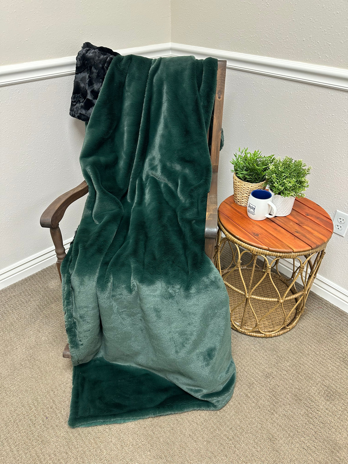 Black/Green Minky Mama