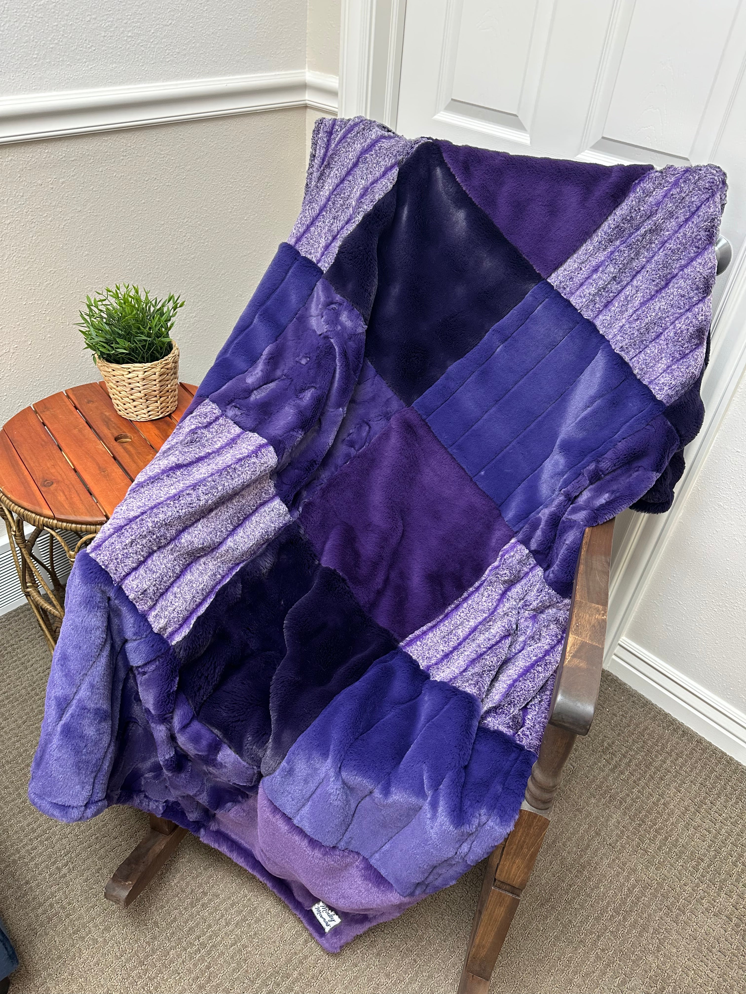 Mixed purple Throw