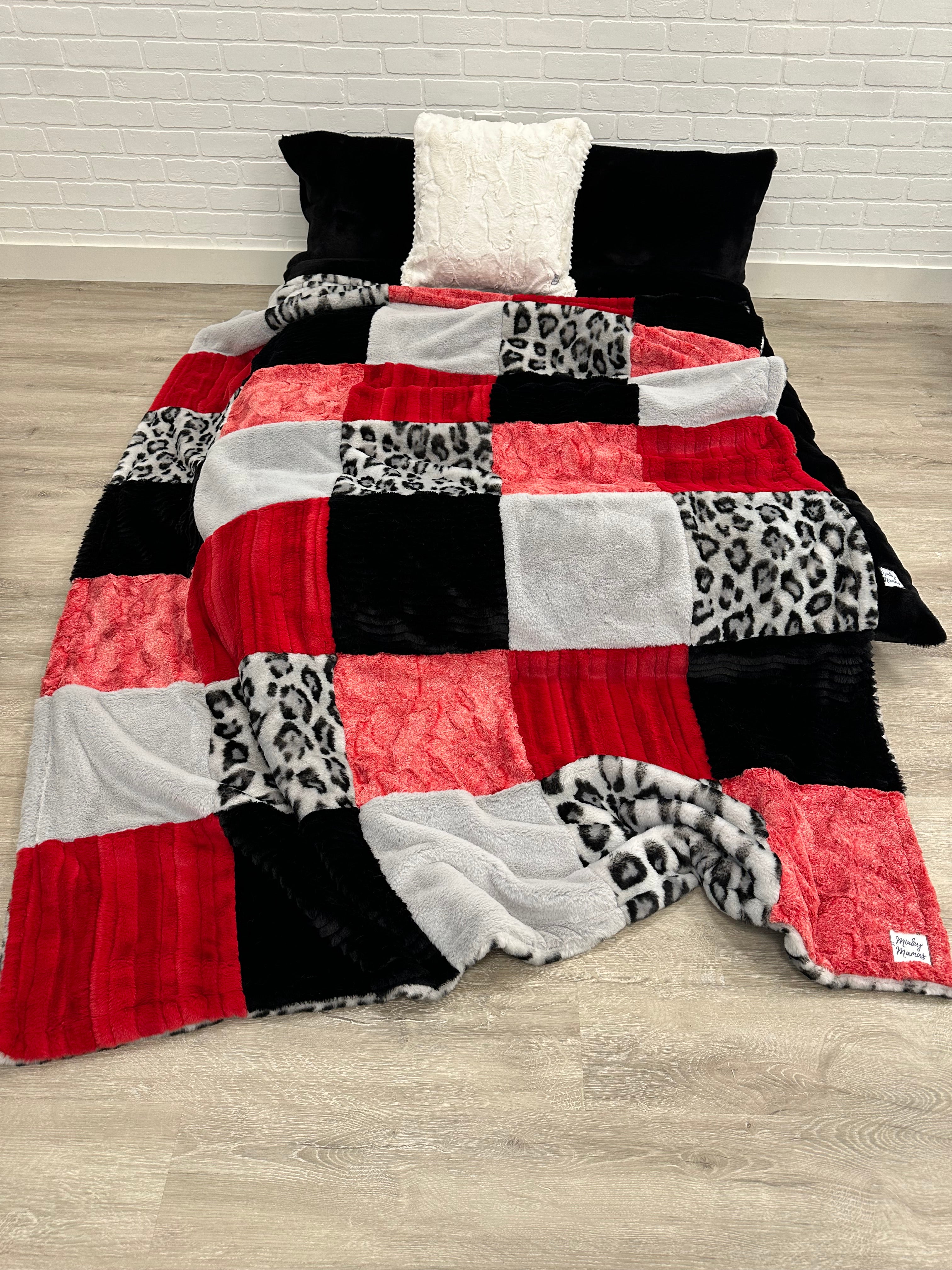 Silver Leopard Minky Mama