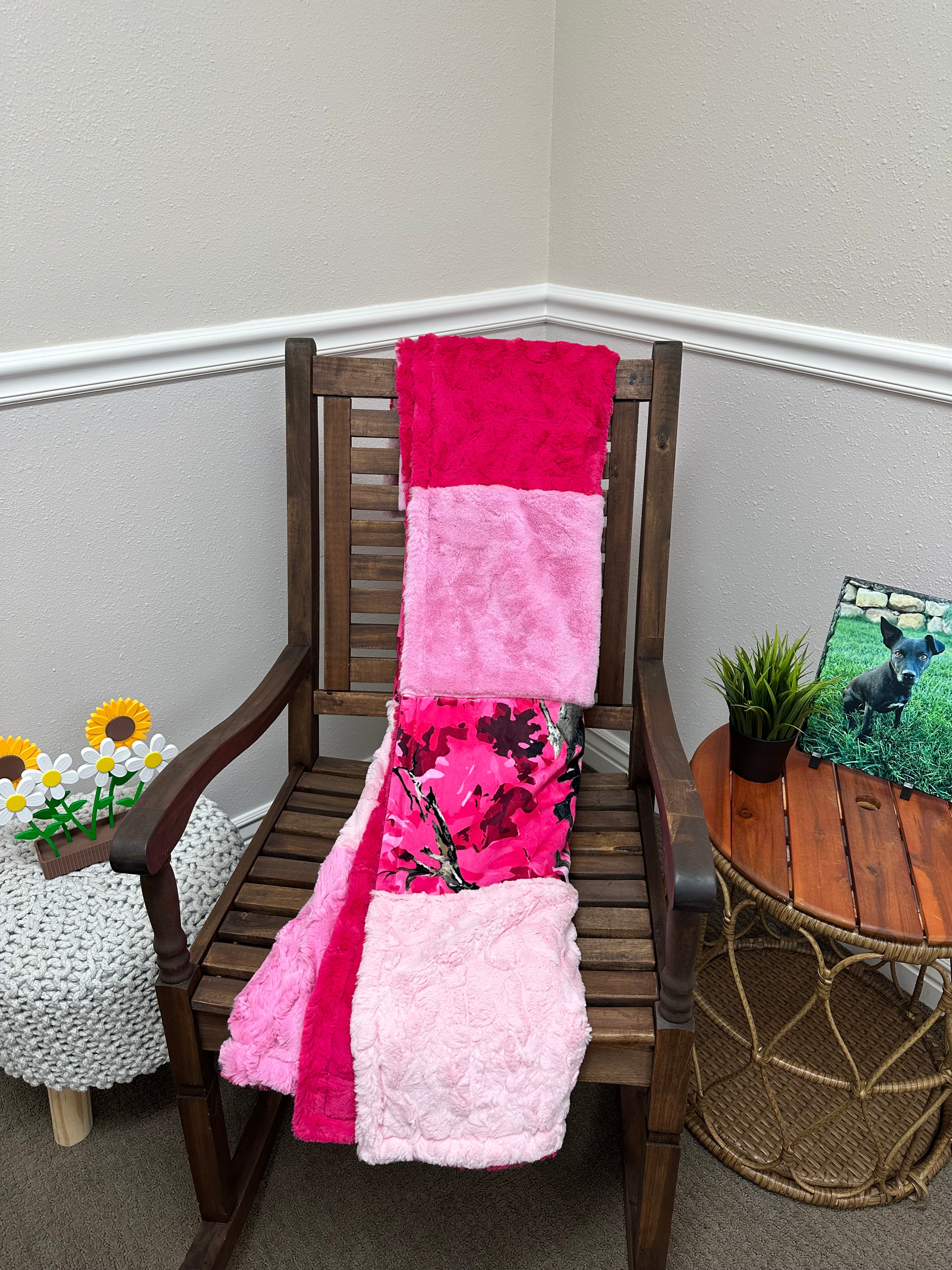 Pink Camo Throw