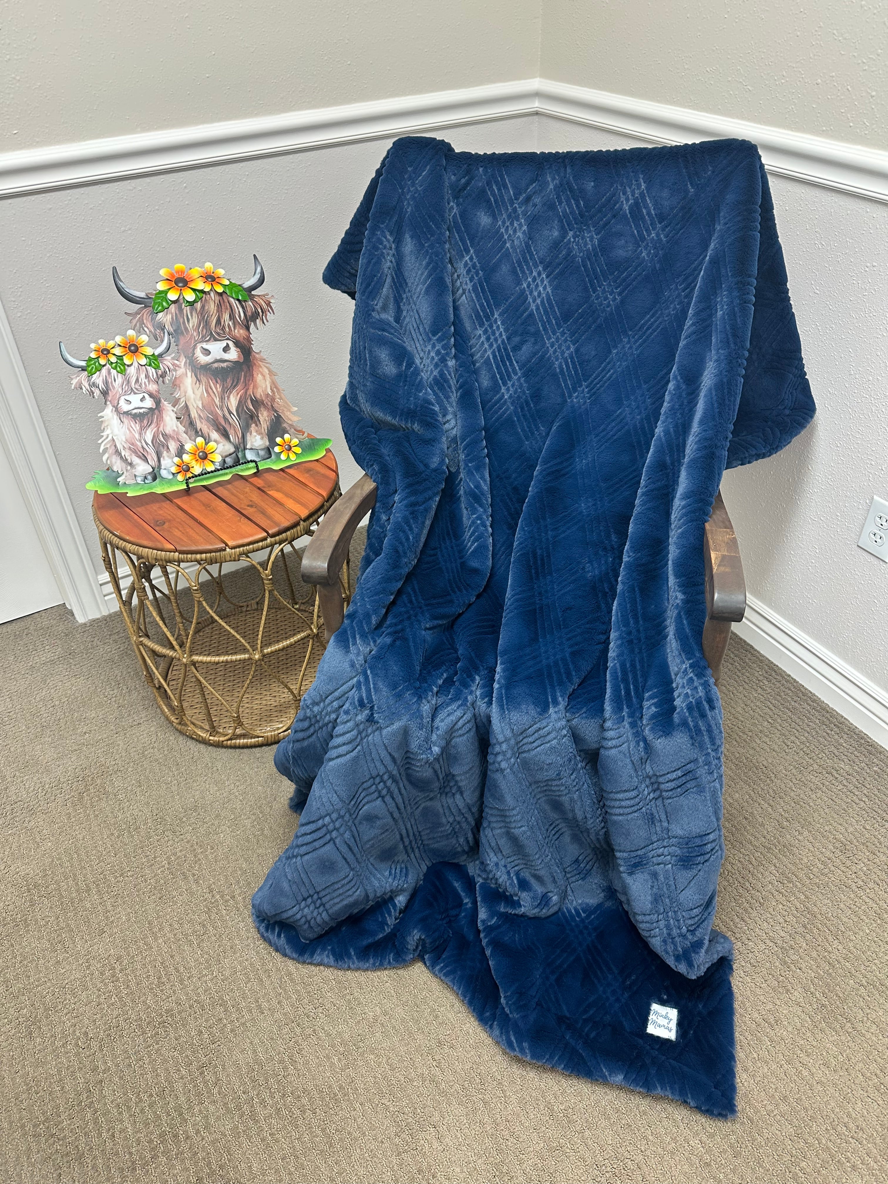 Navy Quinn Simple Minky Mama