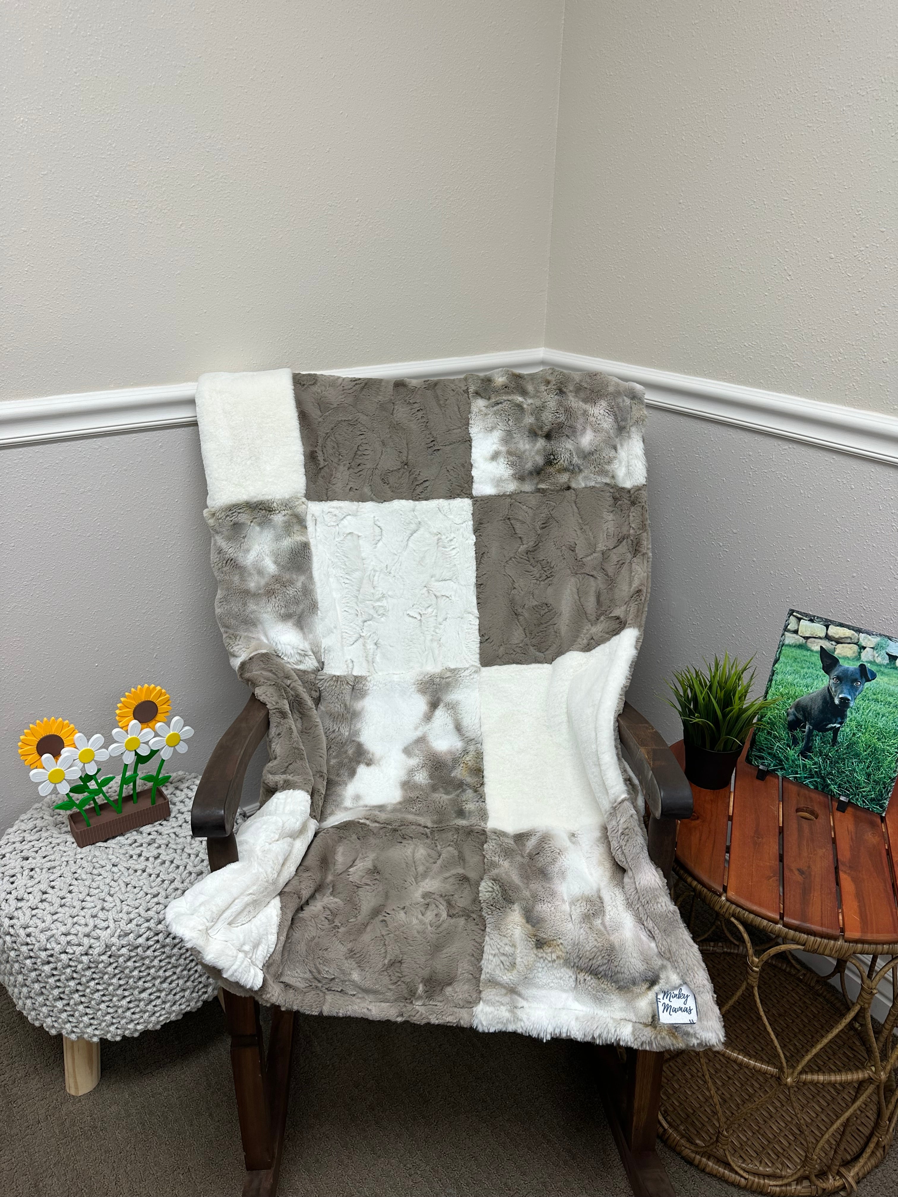 Stone Hide Minky Mama