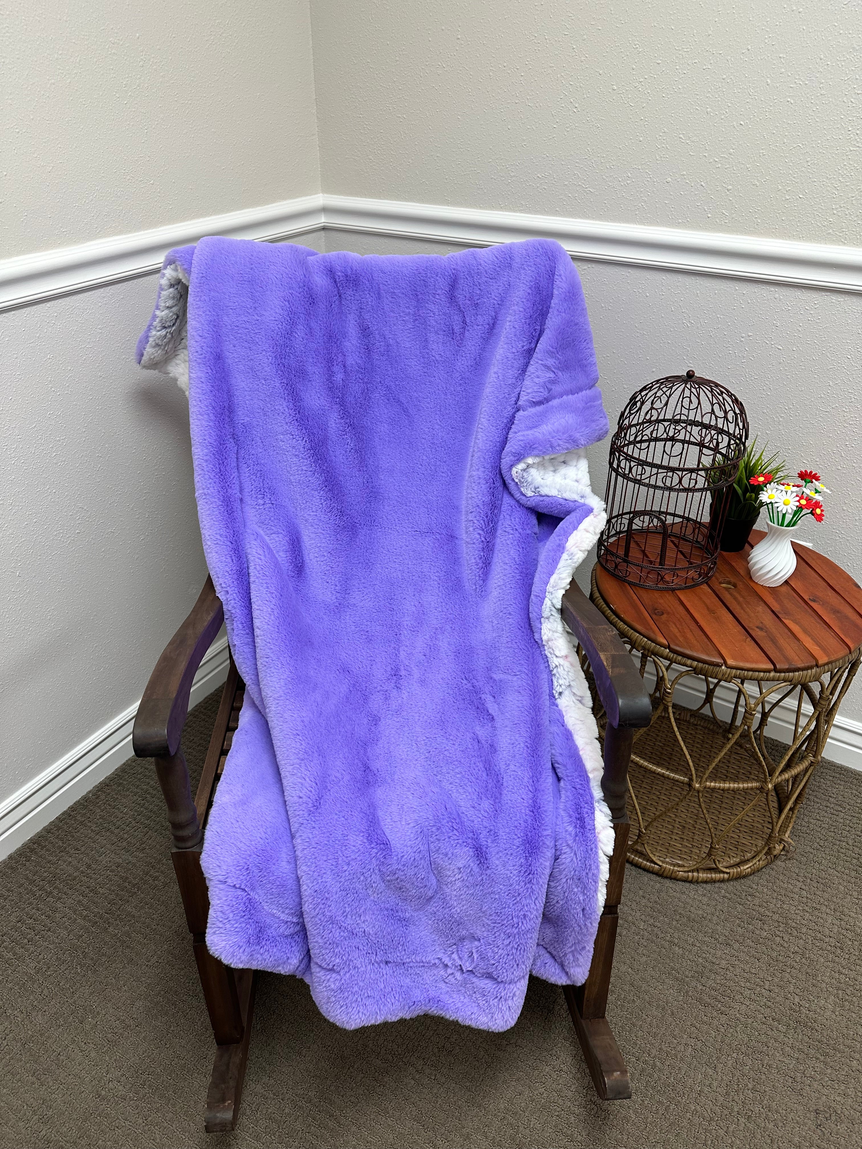 Lavender Bunny Throw