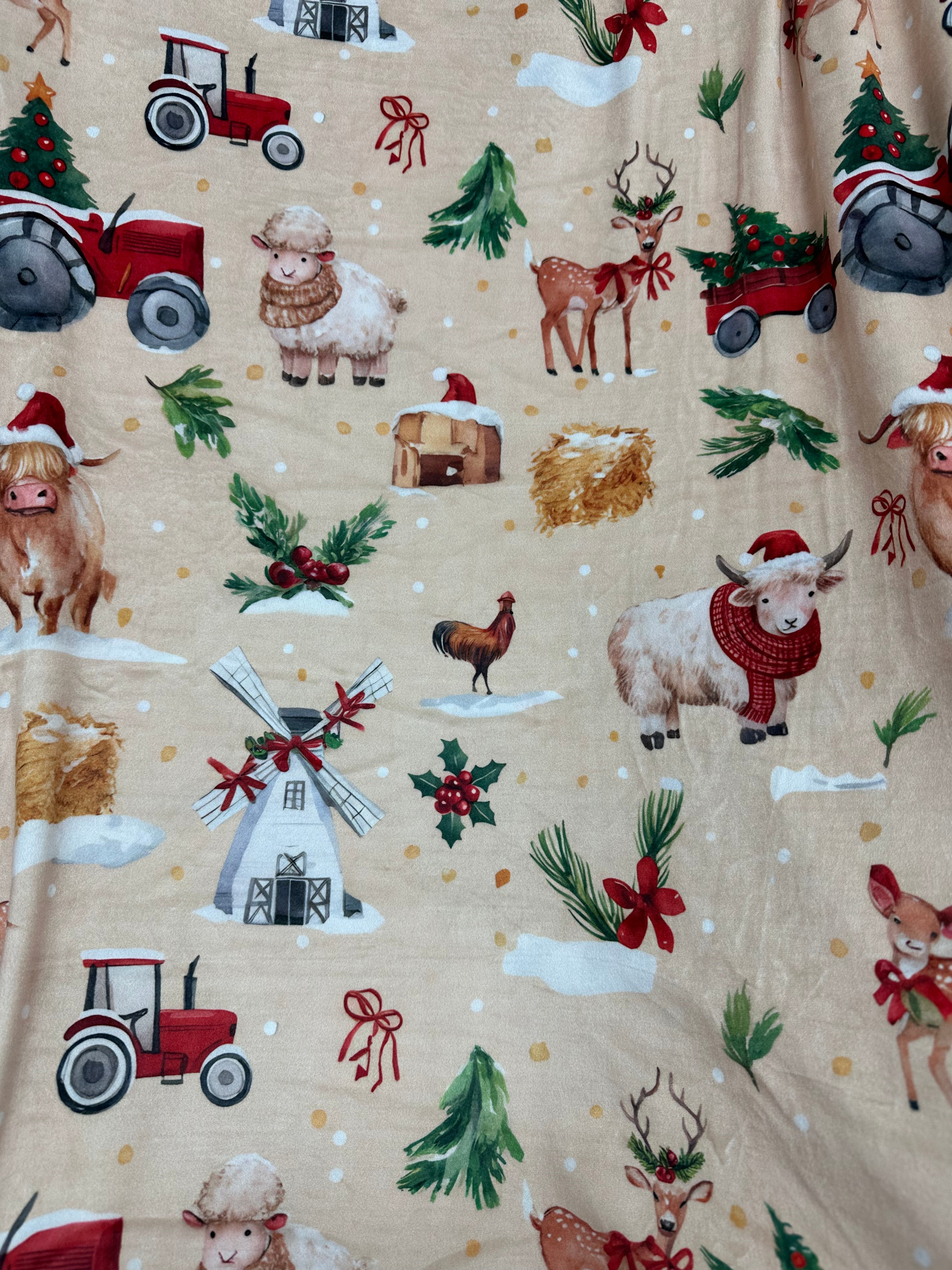 Christmas Farm 60”x86” Marshmallow
