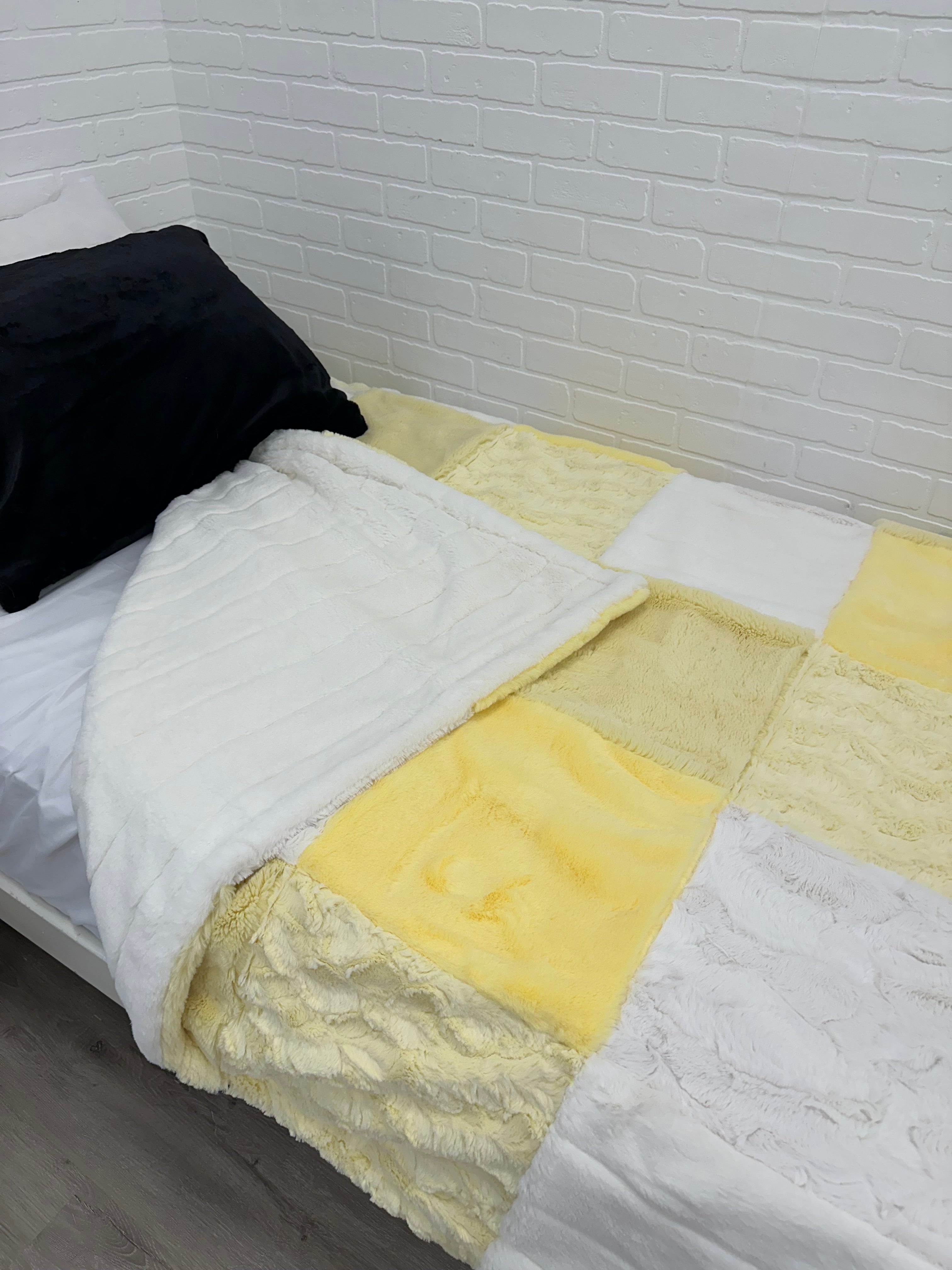 Yellow and Cream Minky Mama