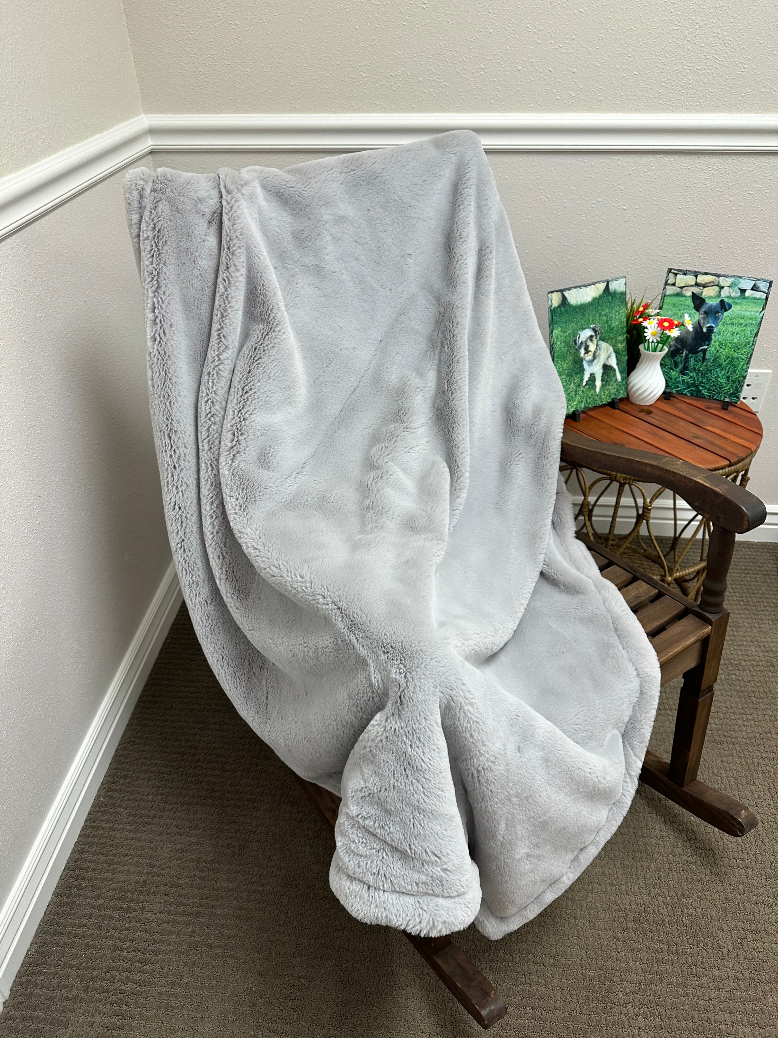 Silver Bunny Throw
