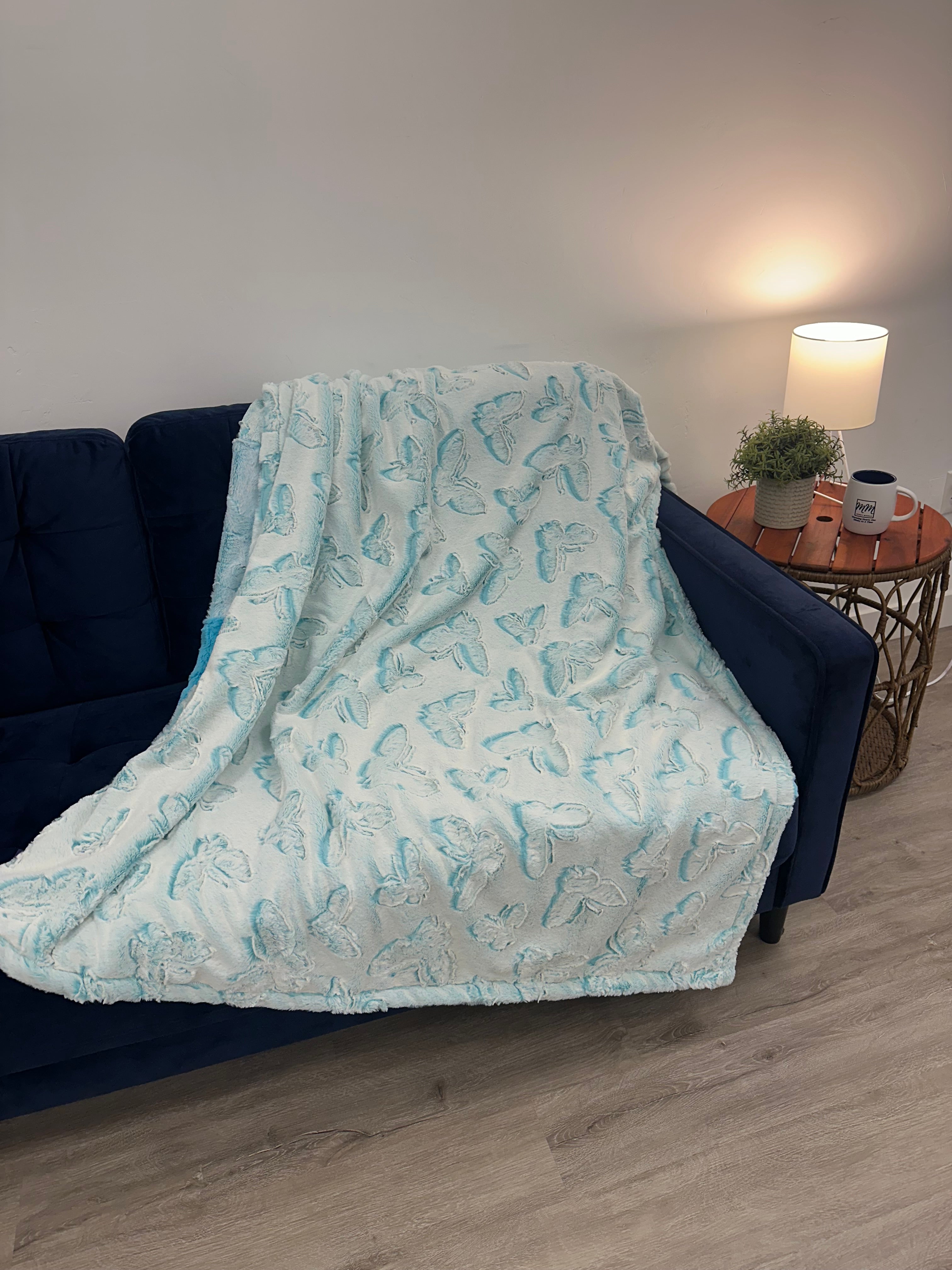 Blue Butterfly Throw