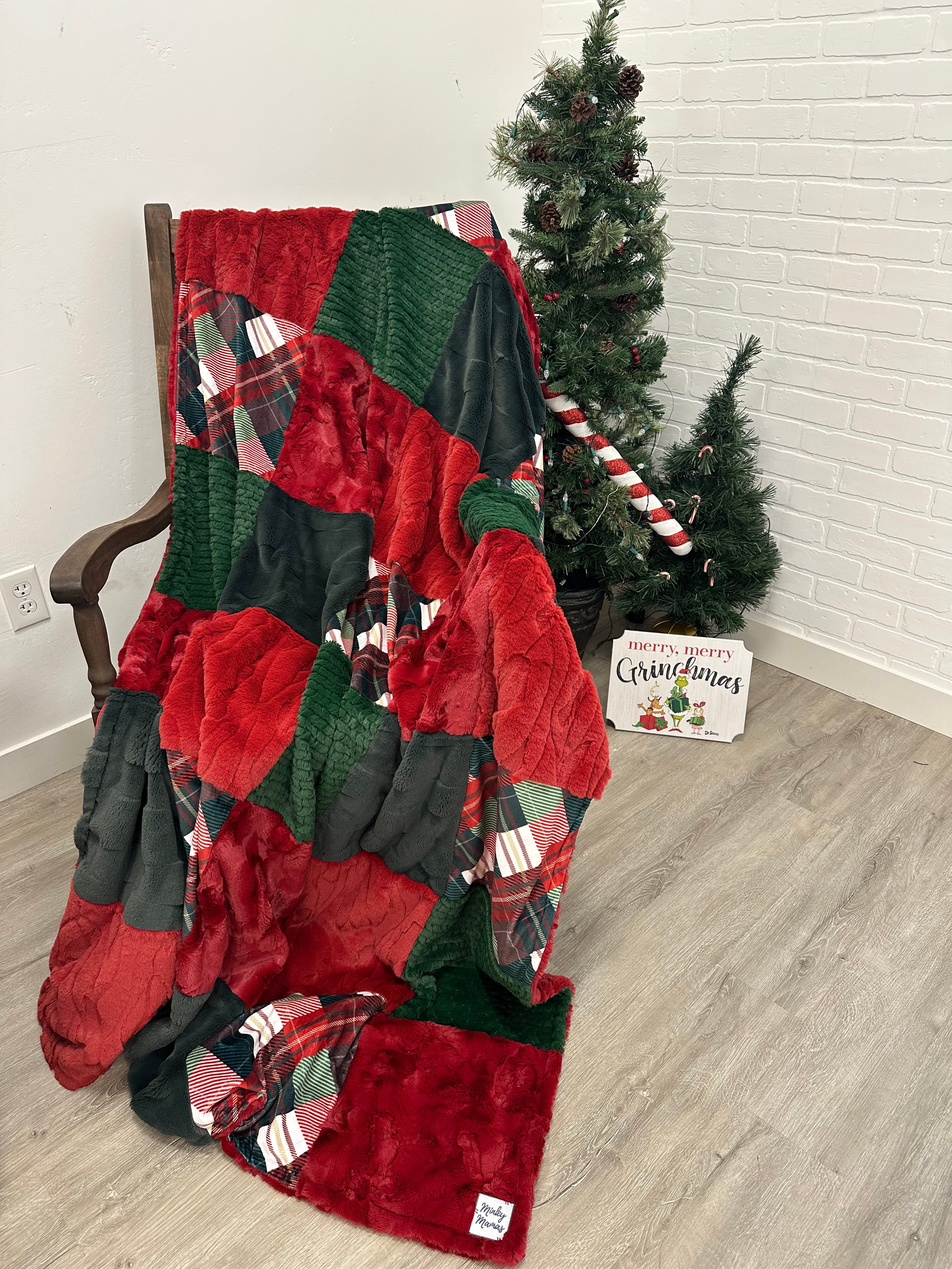 Christmas Plaid Minky Mama