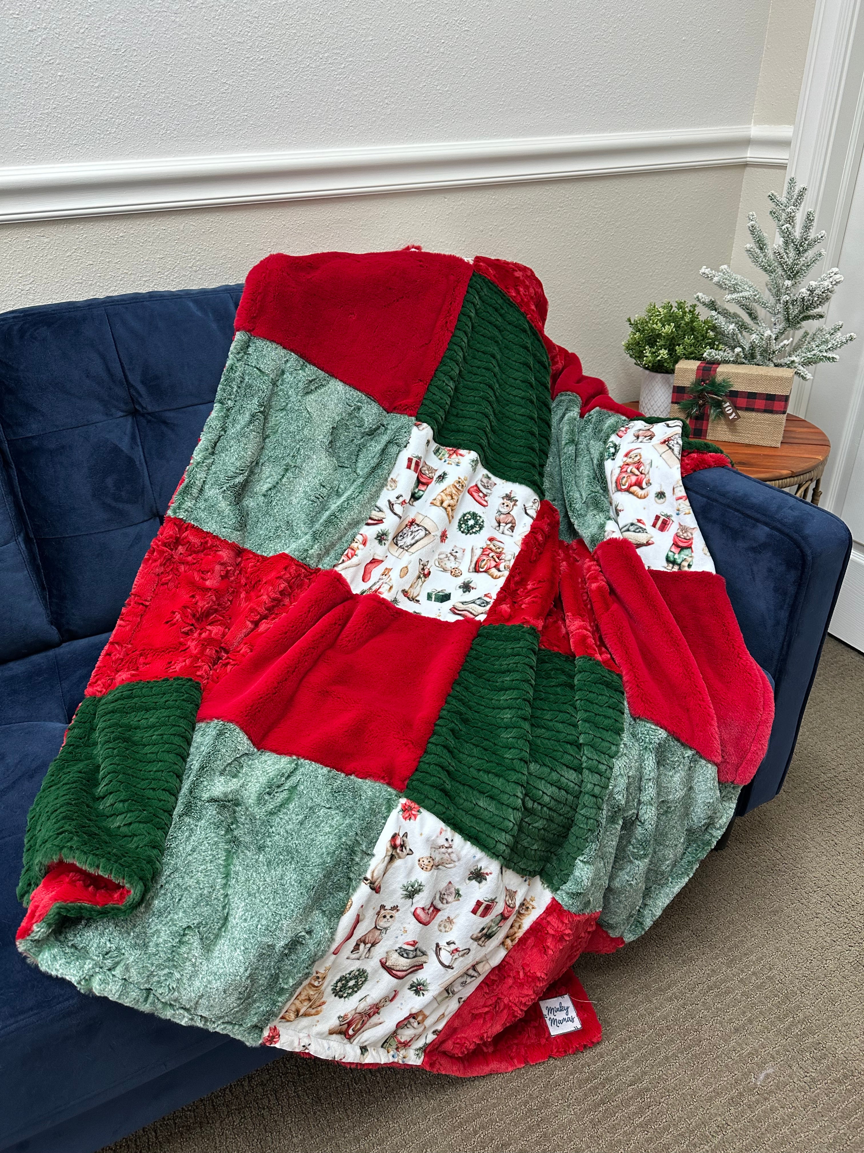 Cat Christmas Throw