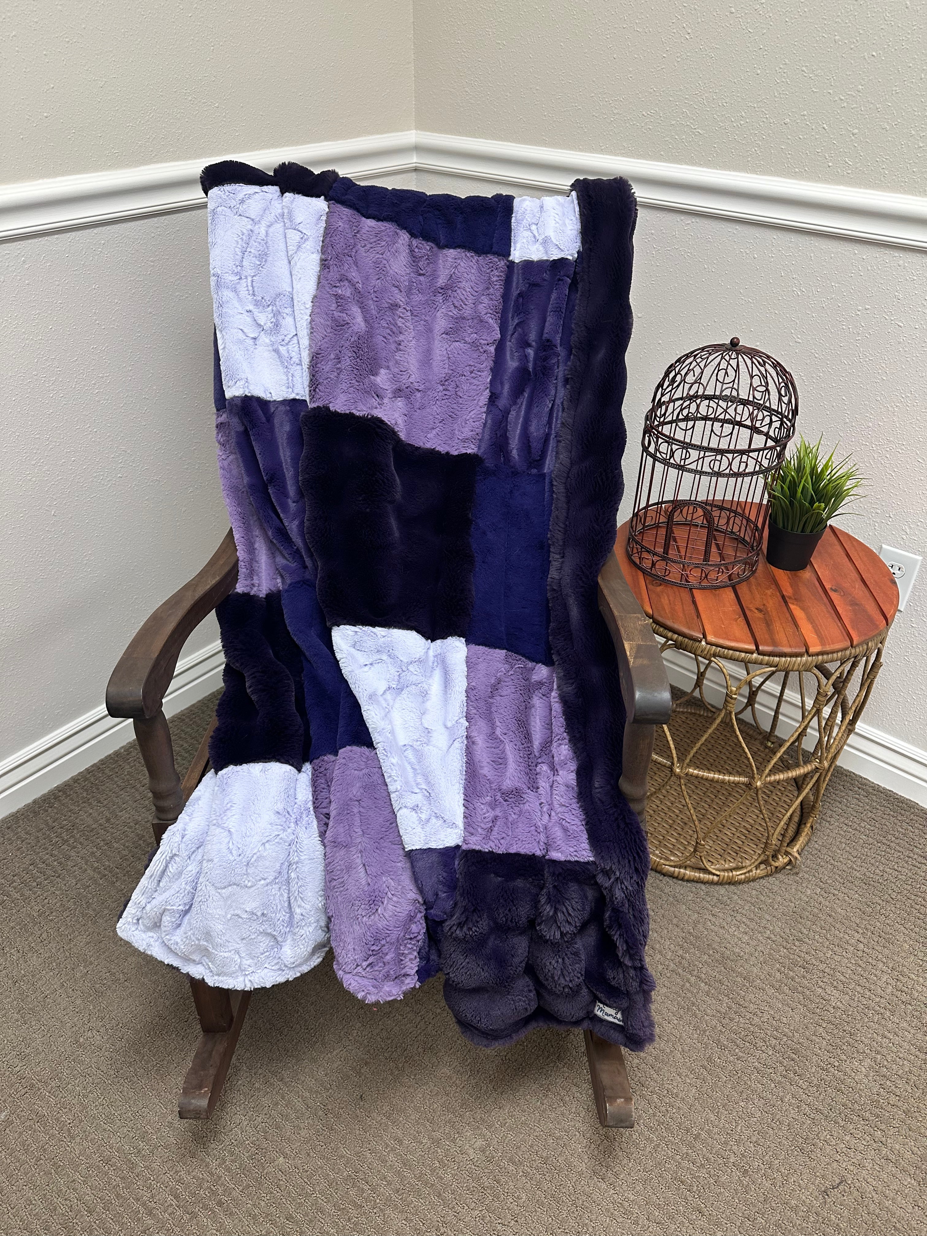 Purple velvet PowderPuff