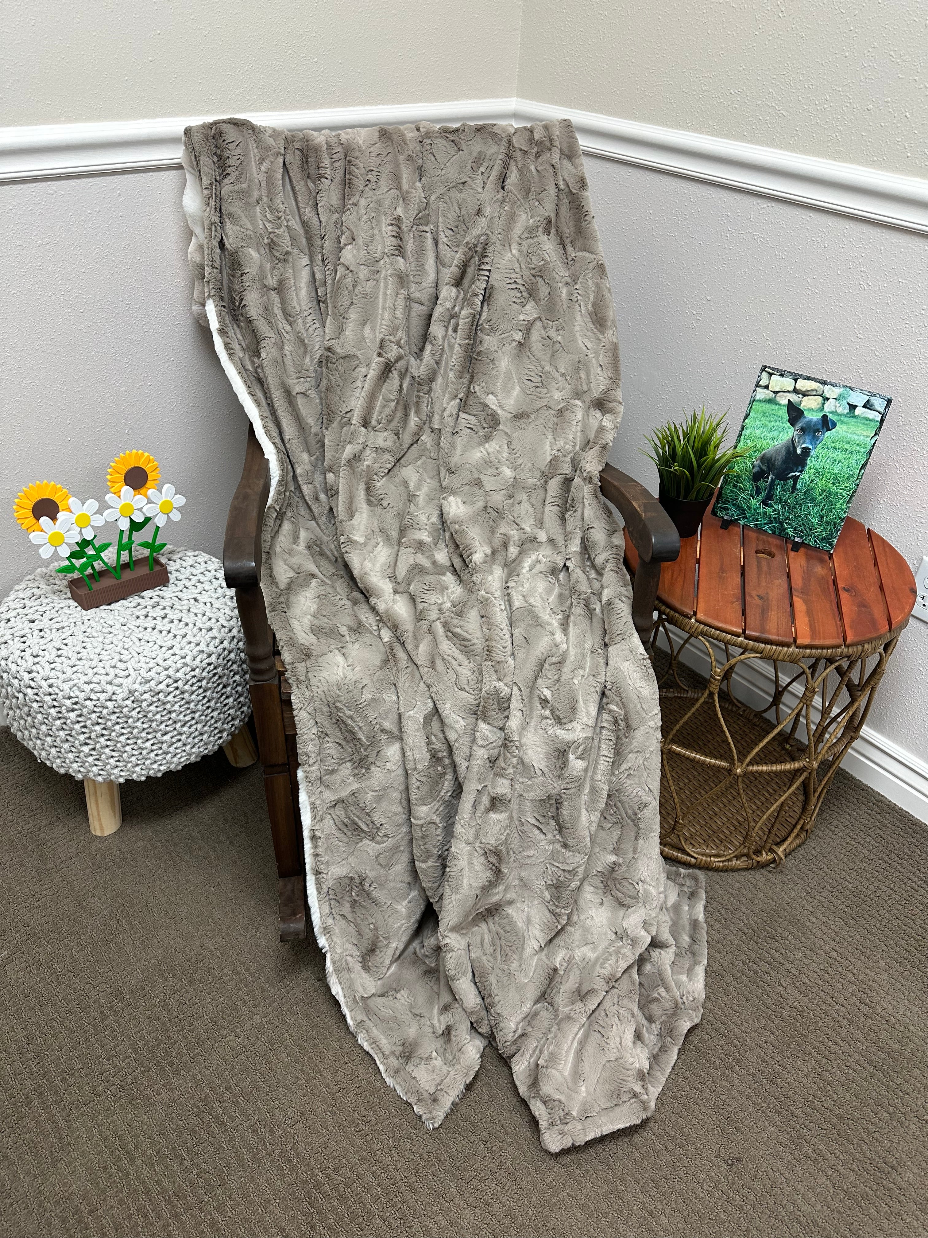 Stone Hide Minky Mama