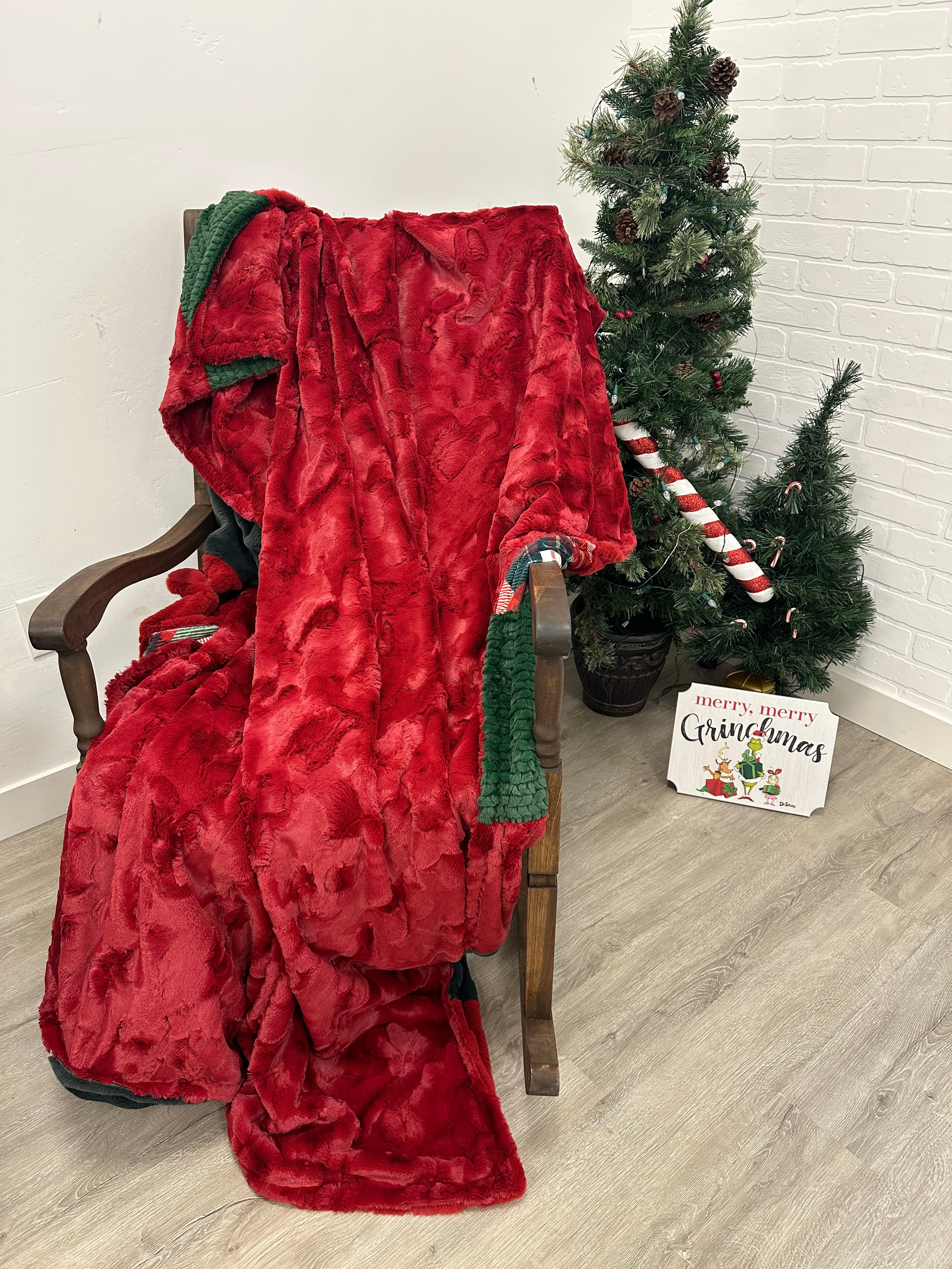 Christmas Plaid Minky Mama