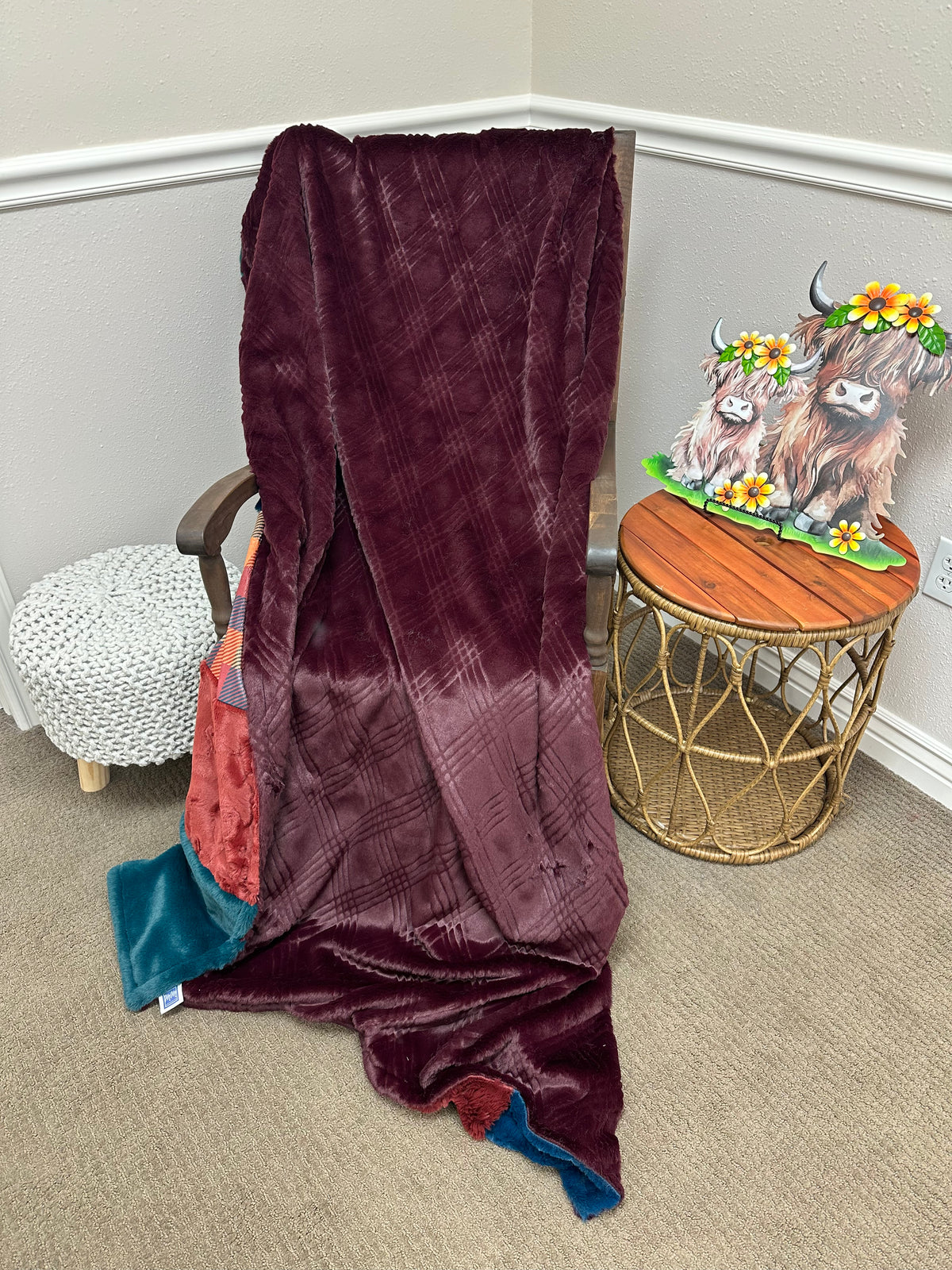 Black Cherry Fall Minky Mama
