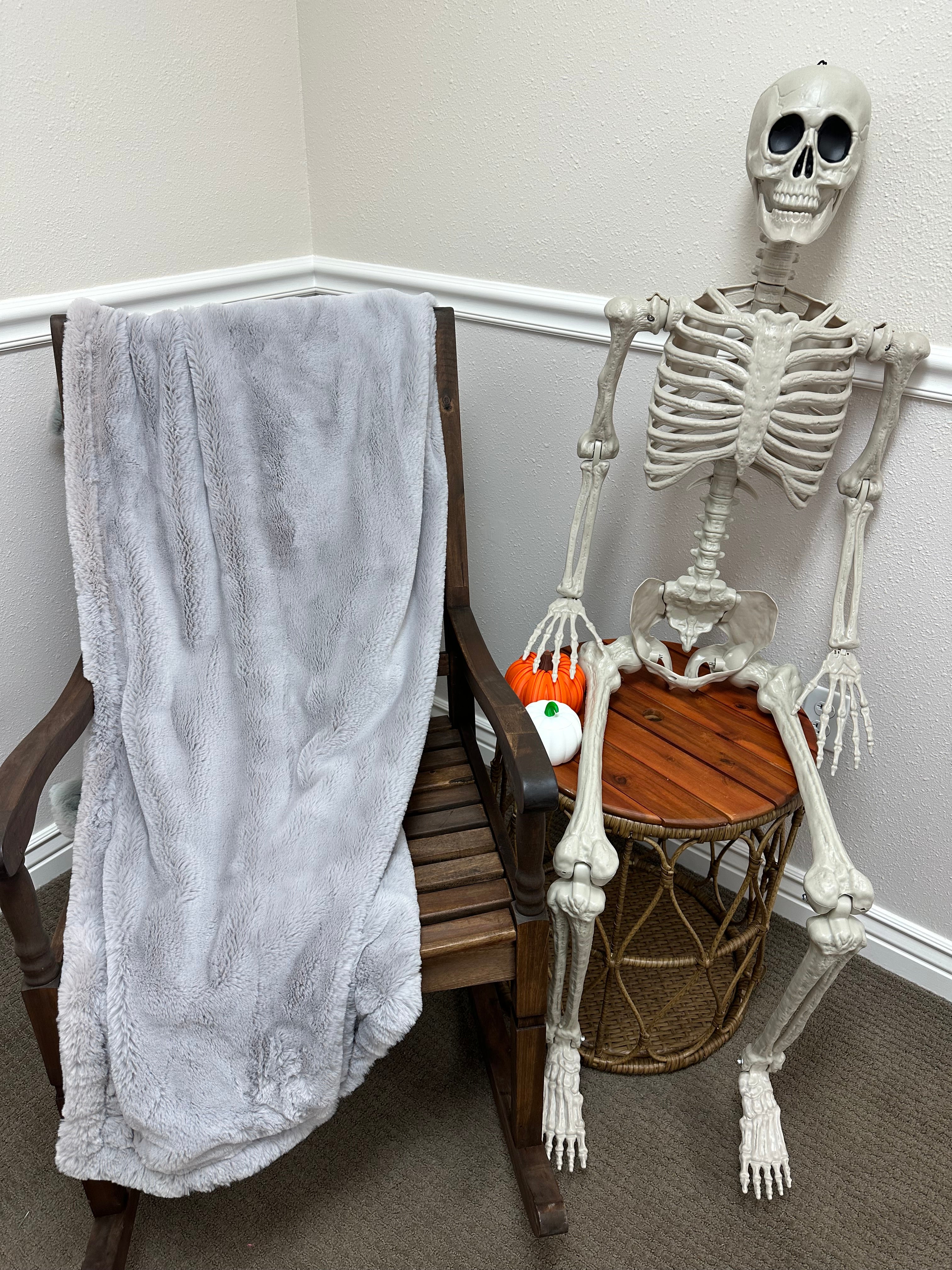 Misfit Silver Bunny Throw
