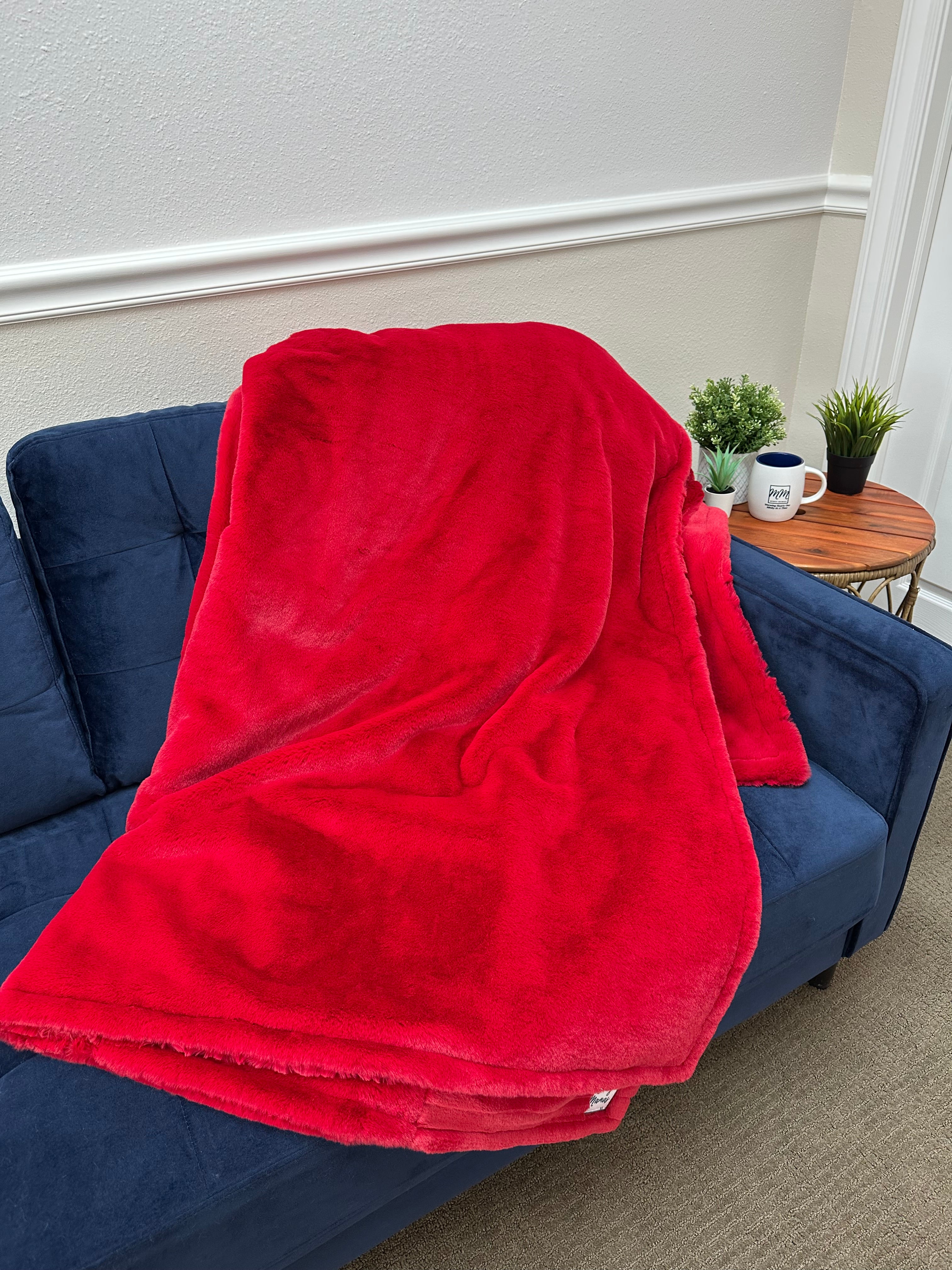 All red Minky Mama