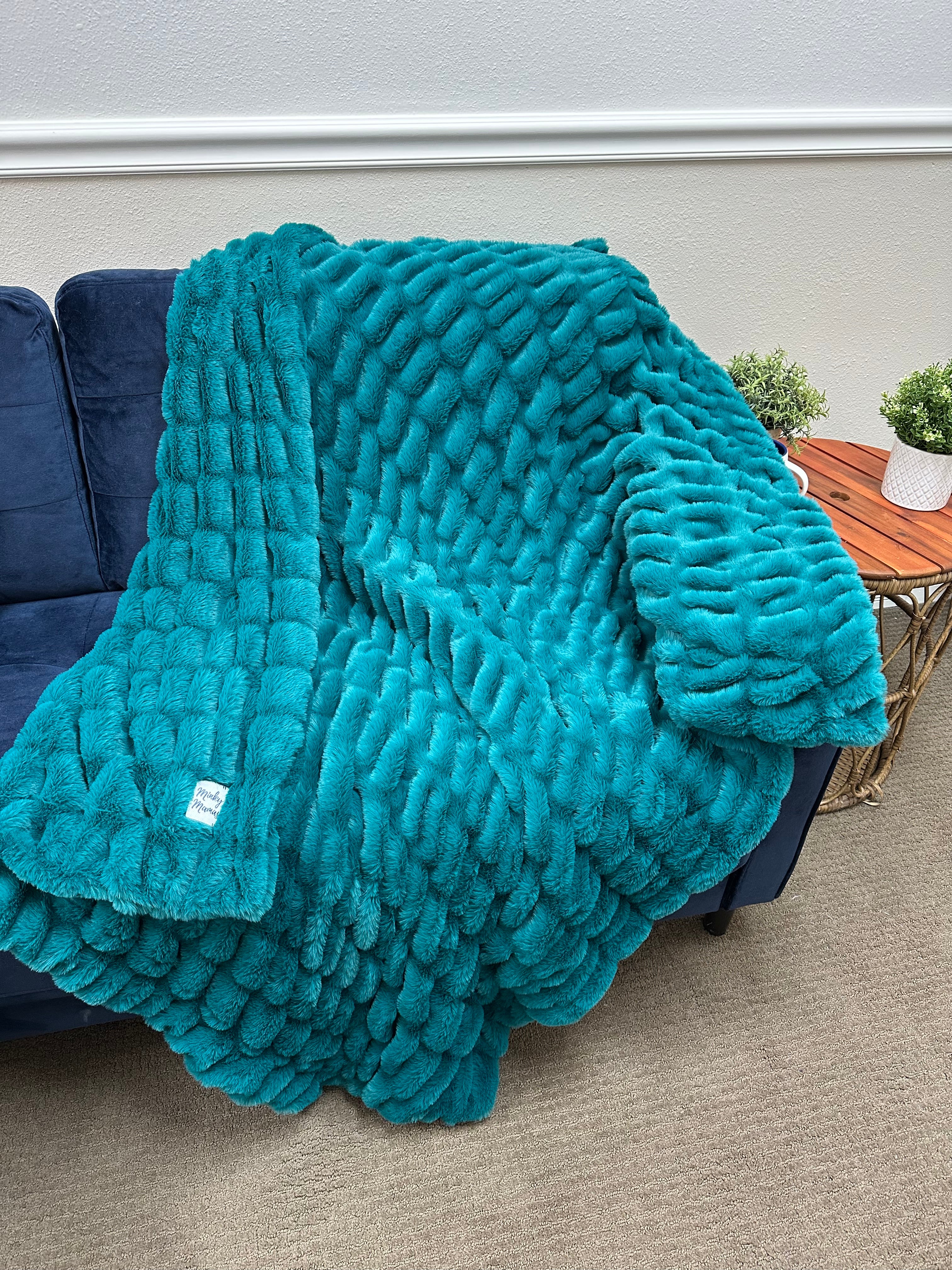 Deep Teal Sharpei Throw