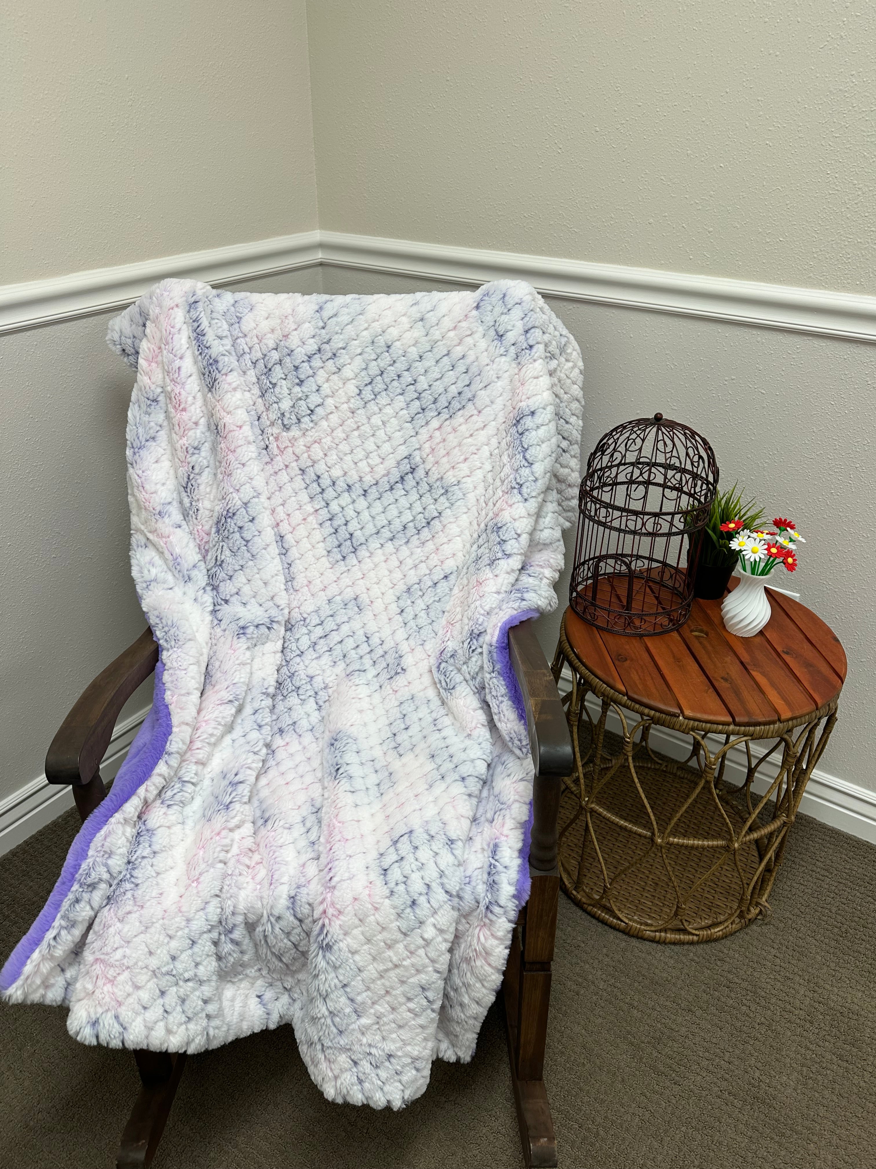 Lavender Bunny Throw