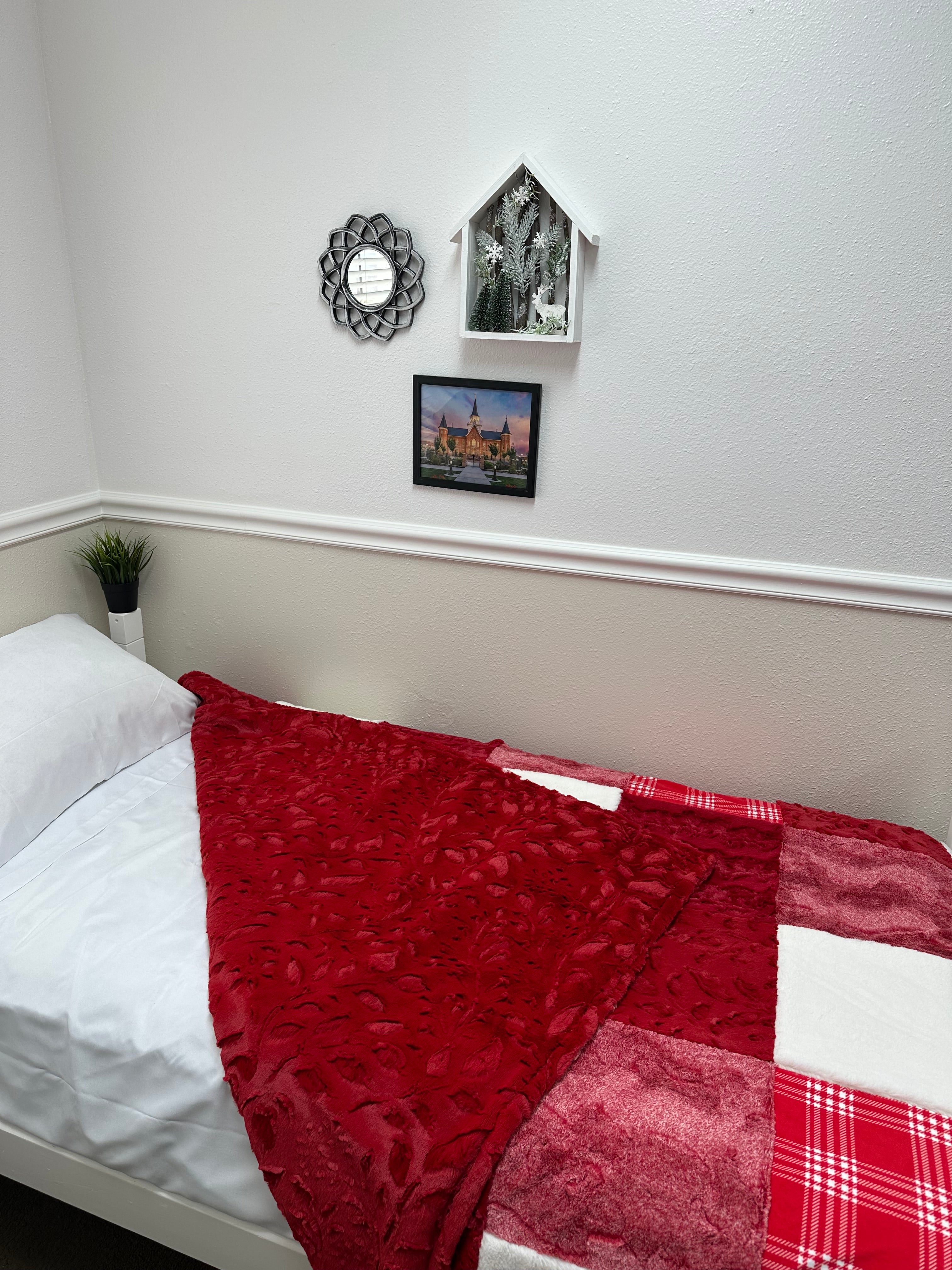 Red Poppy Minky Mama