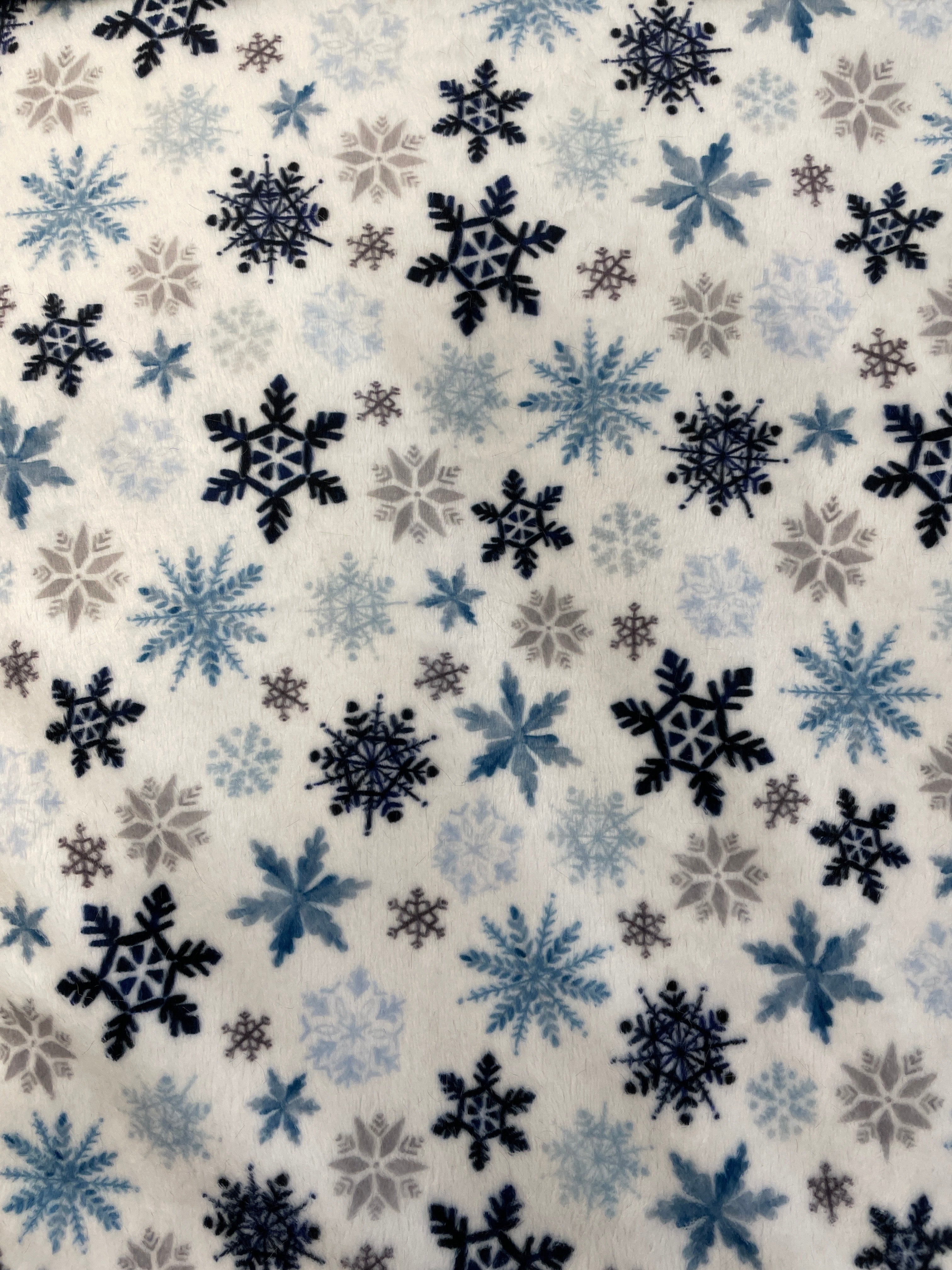 Snowflake Minky Mama With Navy Bella on the Back