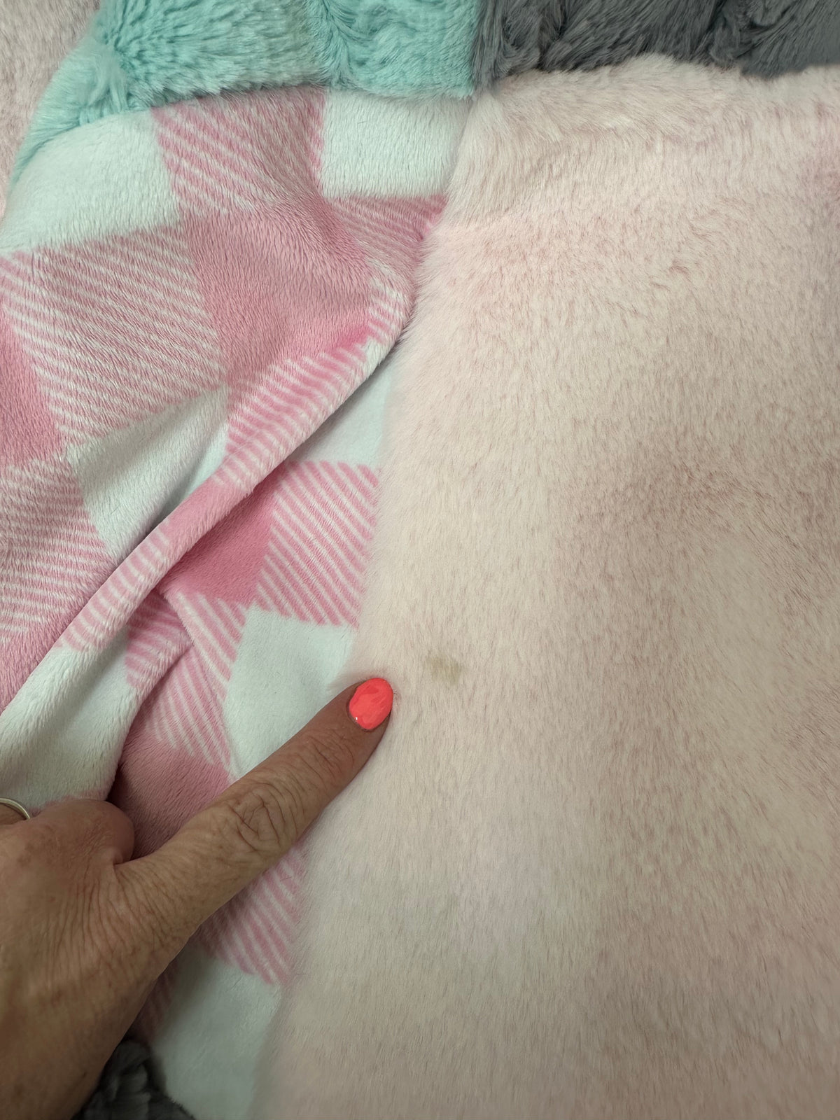 Missfit pink and blue Minky Mama