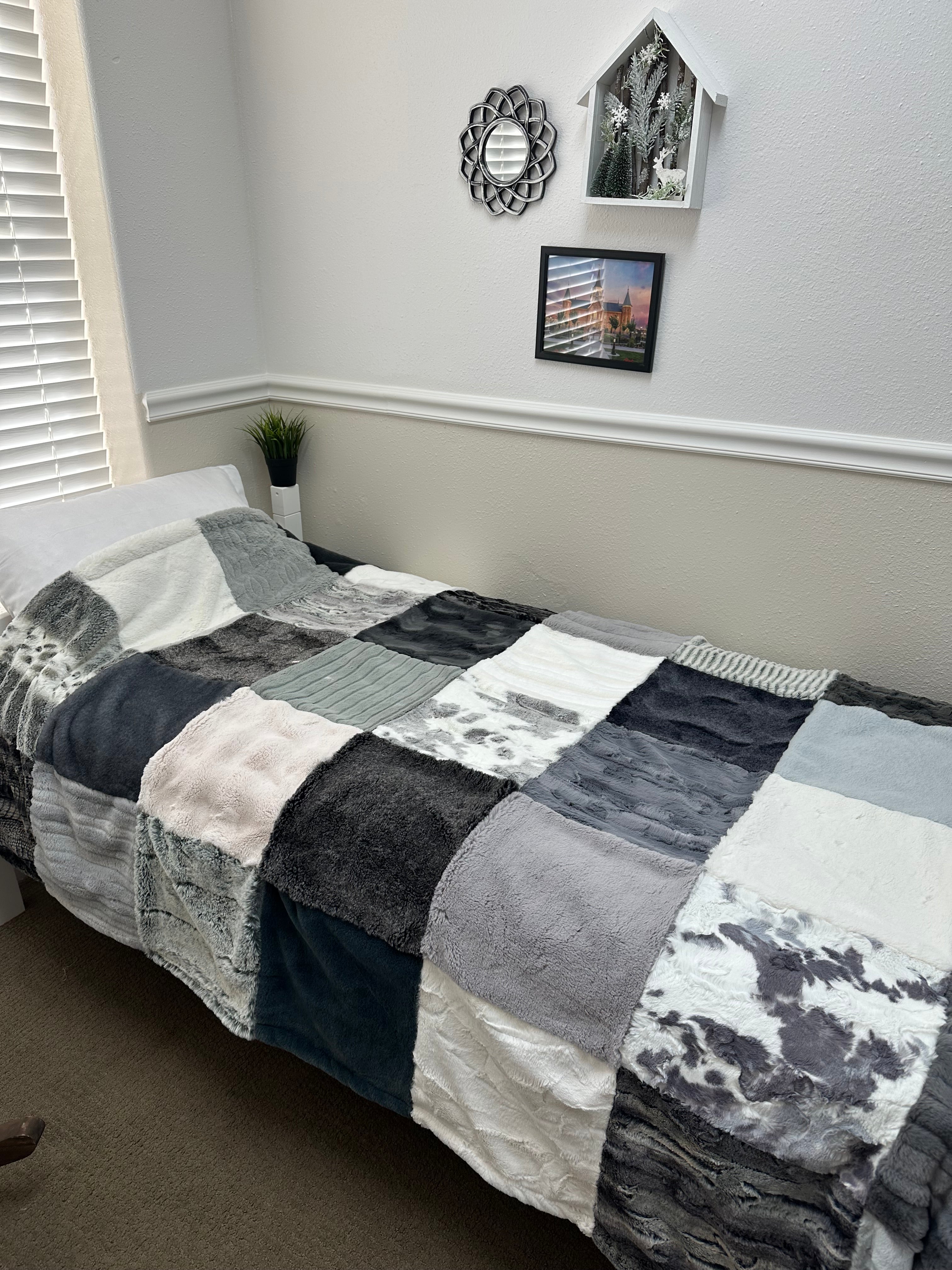 Grey Grandpa Minky Mama